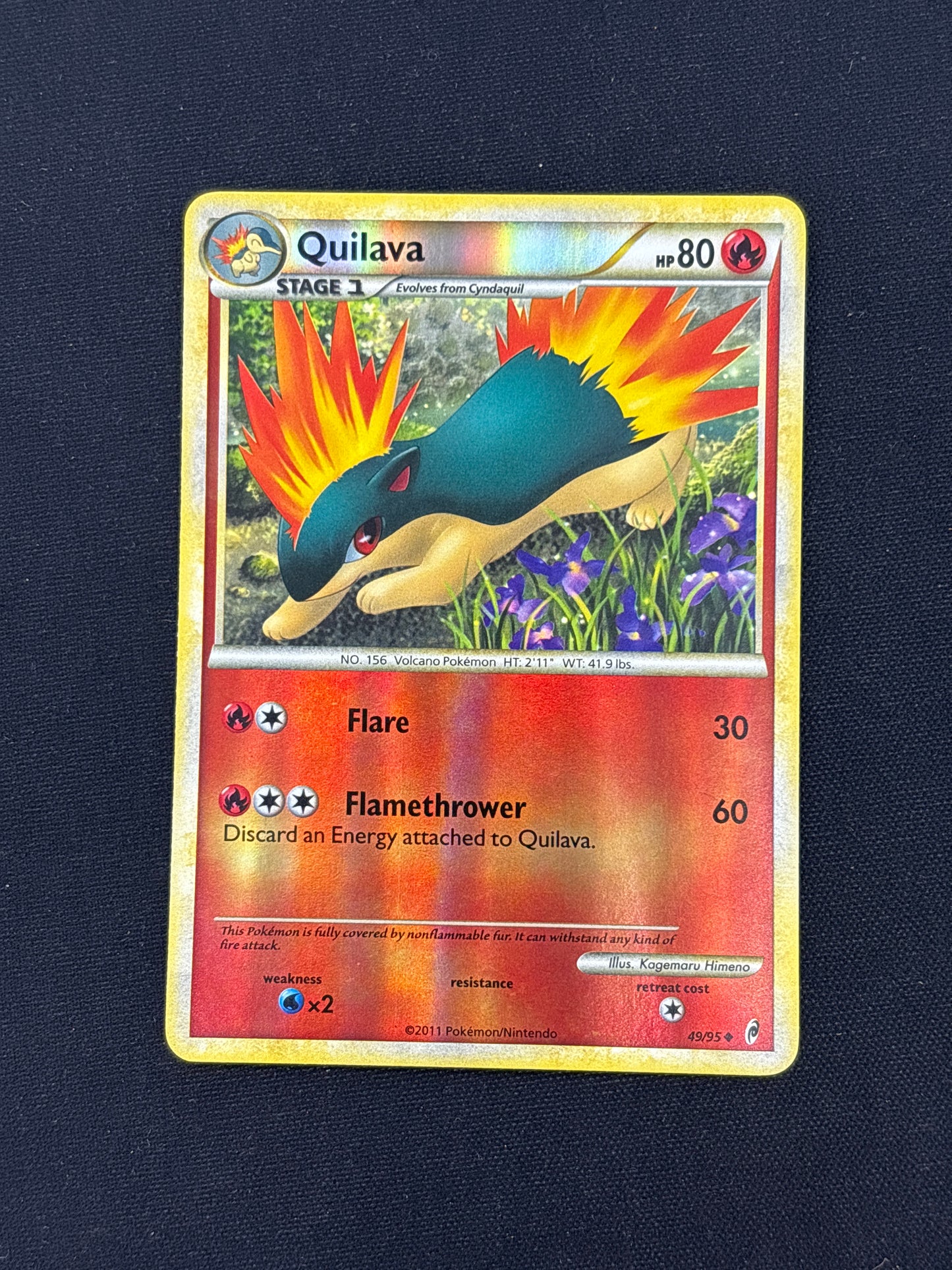 Auction Lot 26: Pokemon Card Quilava Reverse Holo Call of Legends Conditions Vary