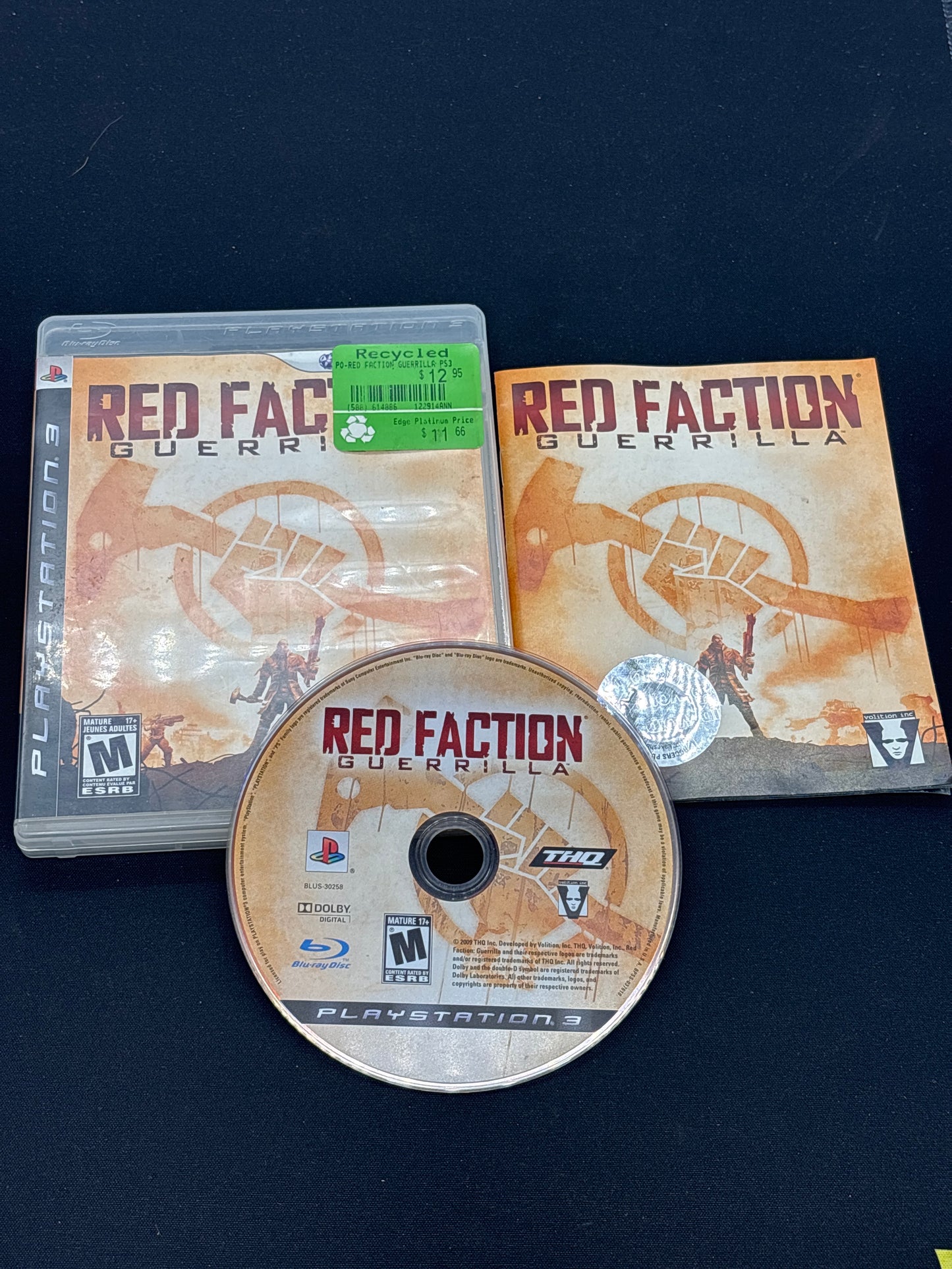 Auction Lot 85: PlayStation 3 Red Faction Guerrilla Video Game CIB