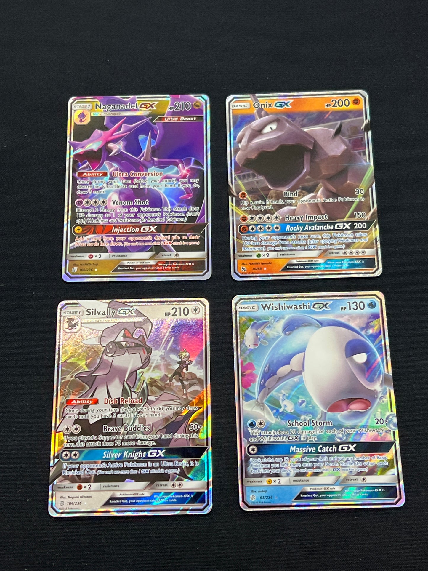 Auction Lot 130: Pokemon Cards Assorted Lot of 4 GX Full Arts Conditions Vary