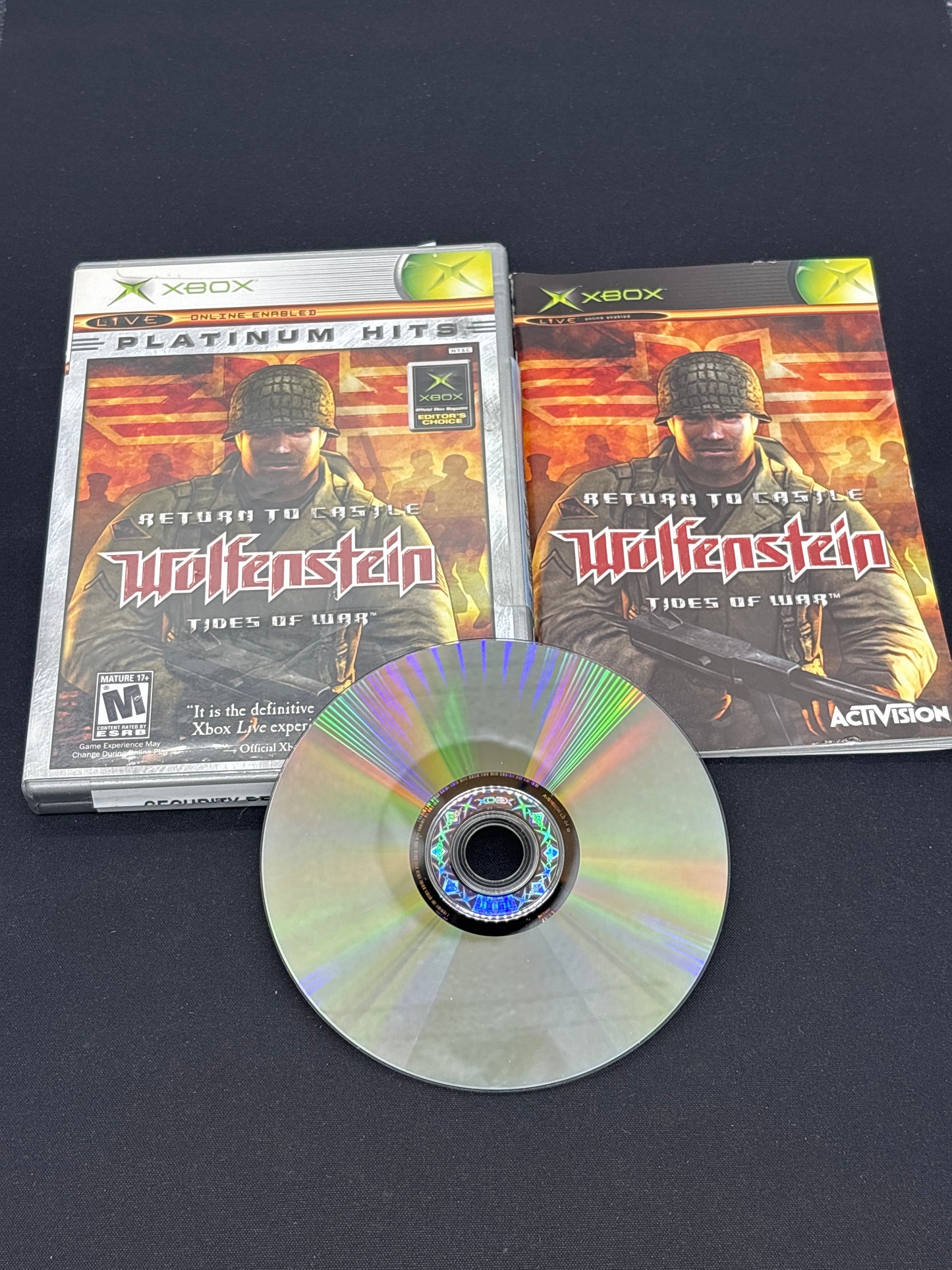 Auction Lot 107: XBOX Video Game Return to Castle Wolfenstein Platinum Hits CIB