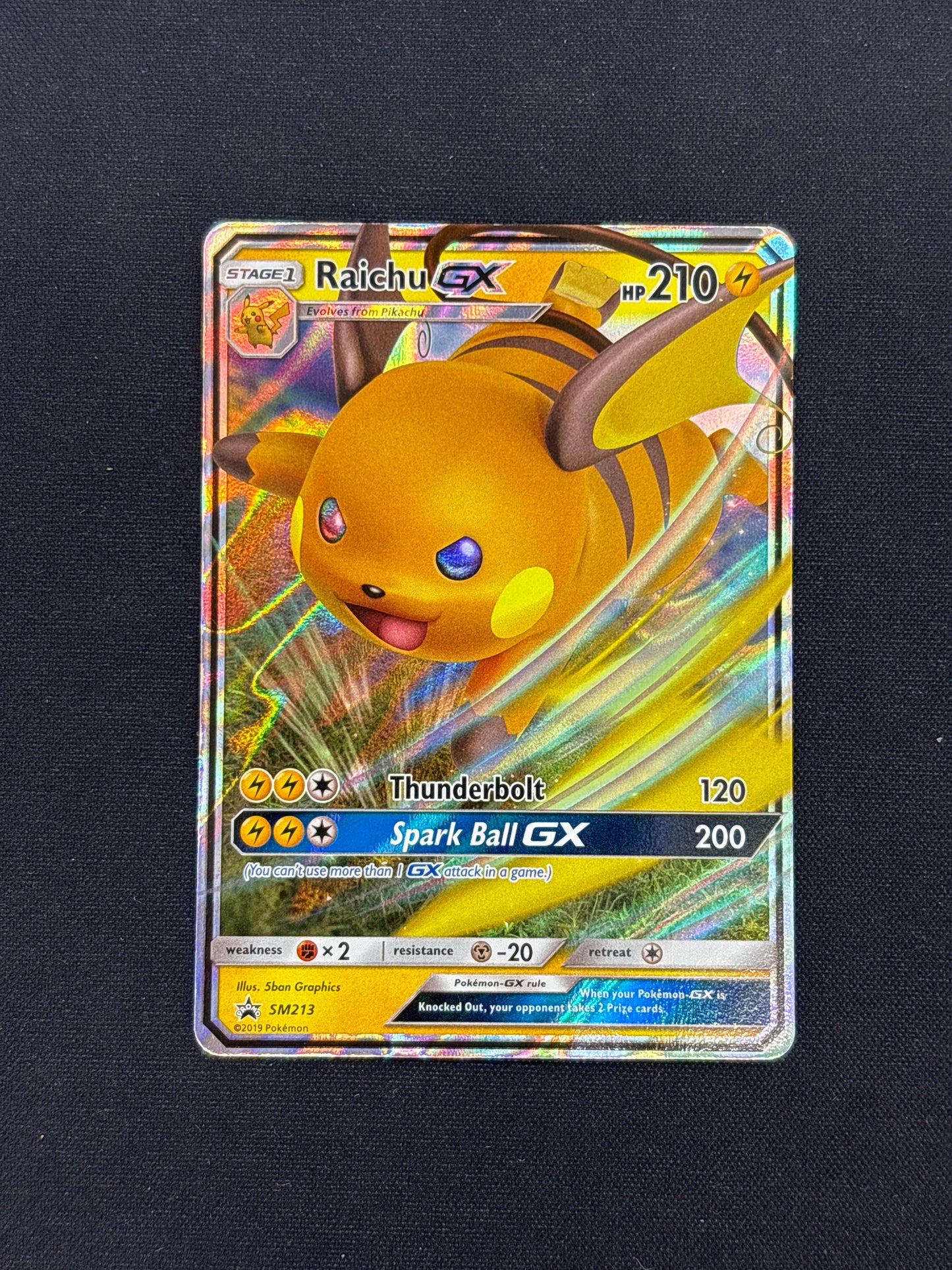 Auction Lot 238: Raichu GX Full Art Card Conditions Vary