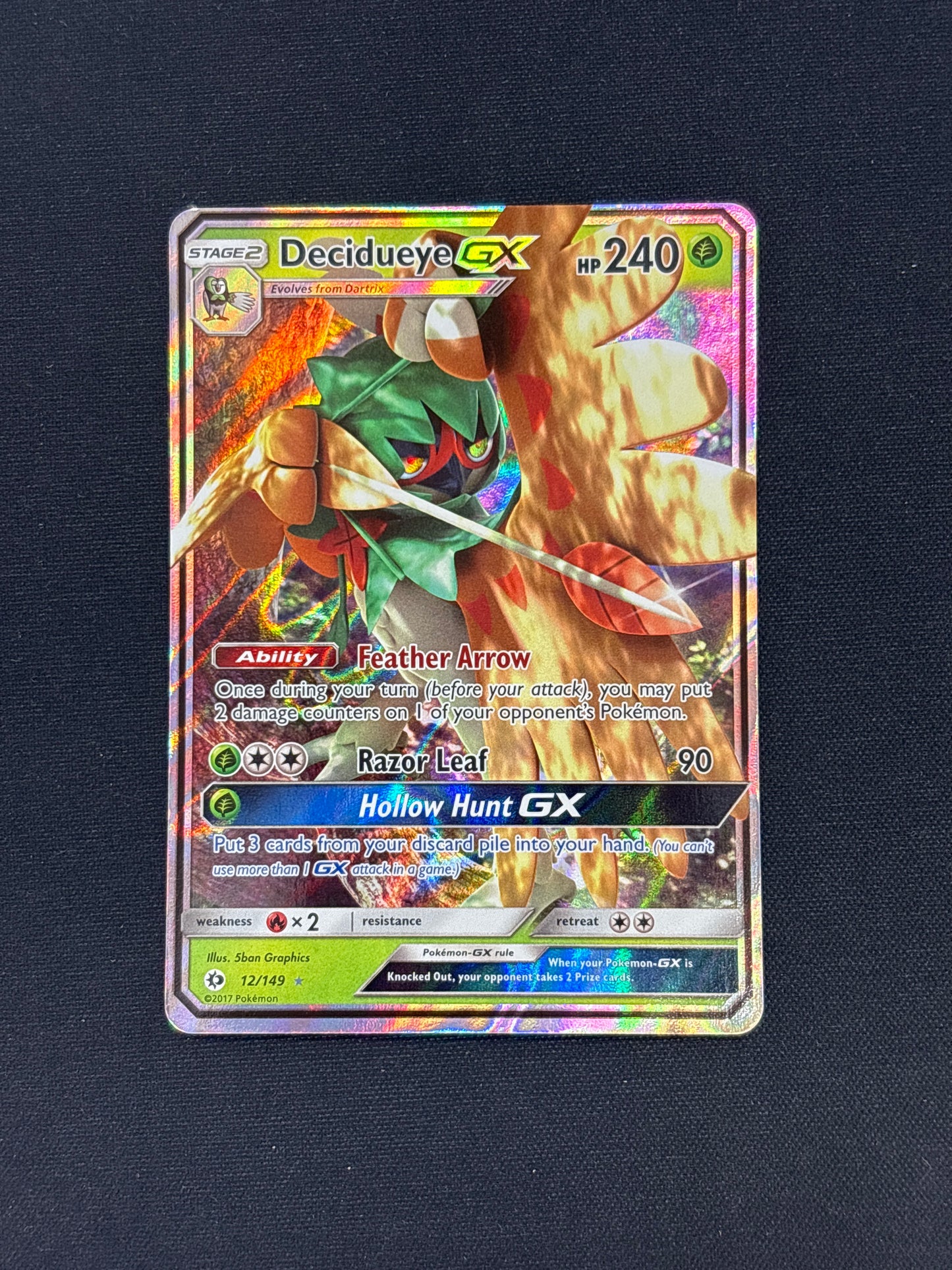 Auction Lot 174: Pokemon Decidueye GX Full Art Card Conditions Vary