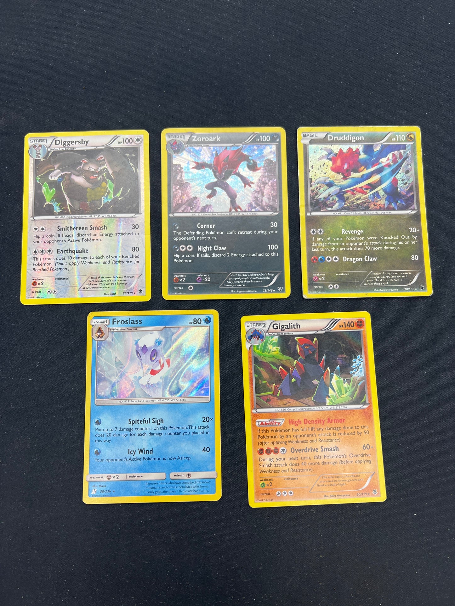 Auction Lot 149: Pokemon Cards Lot of 5 Reverse Holo and Holo Rares Conditions Vary