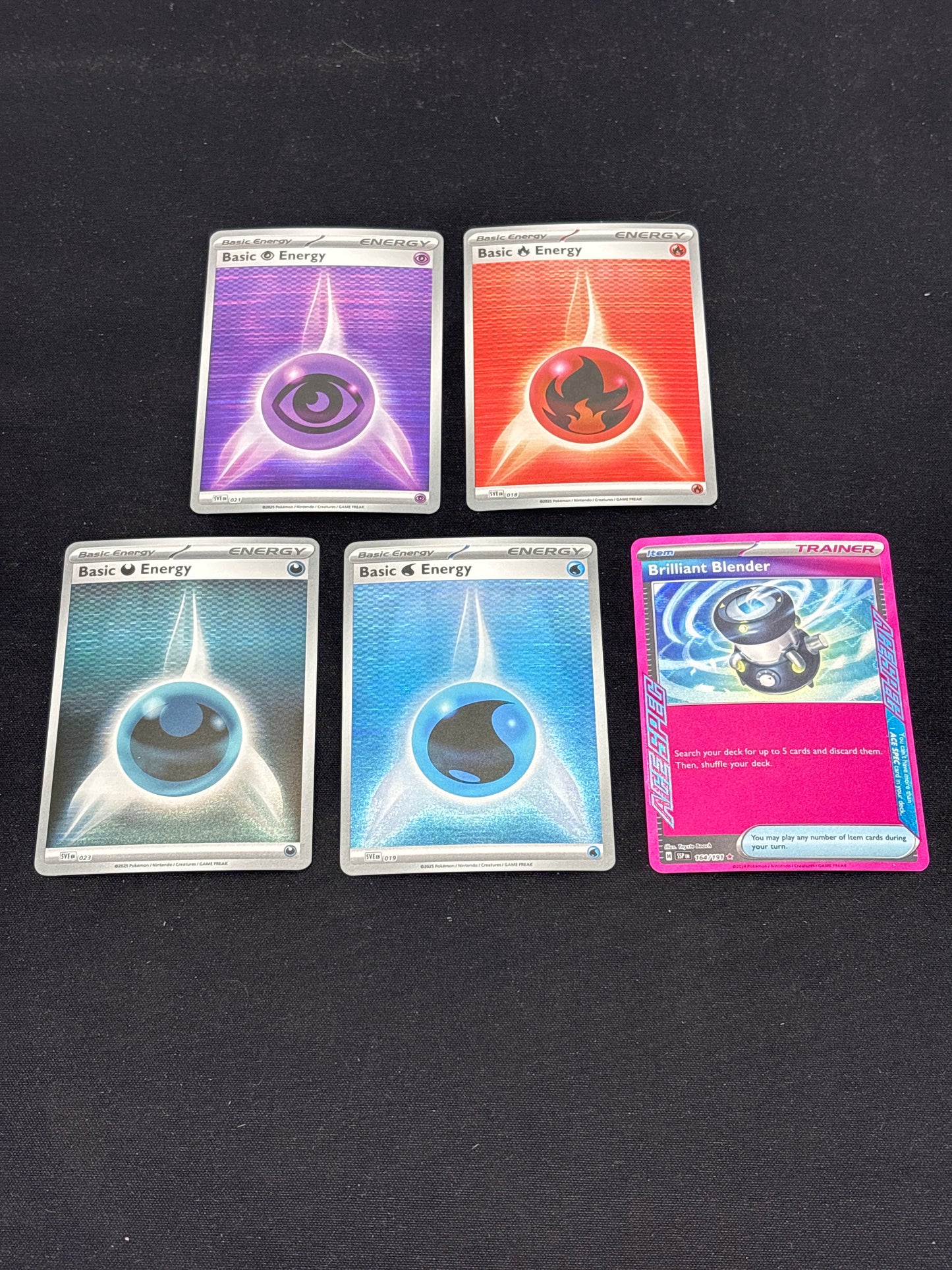 Auction Lot 82: Pokemon Cards Lot of 5 Holo Energy Brilliant Blender Ace Spec Conditions Vary