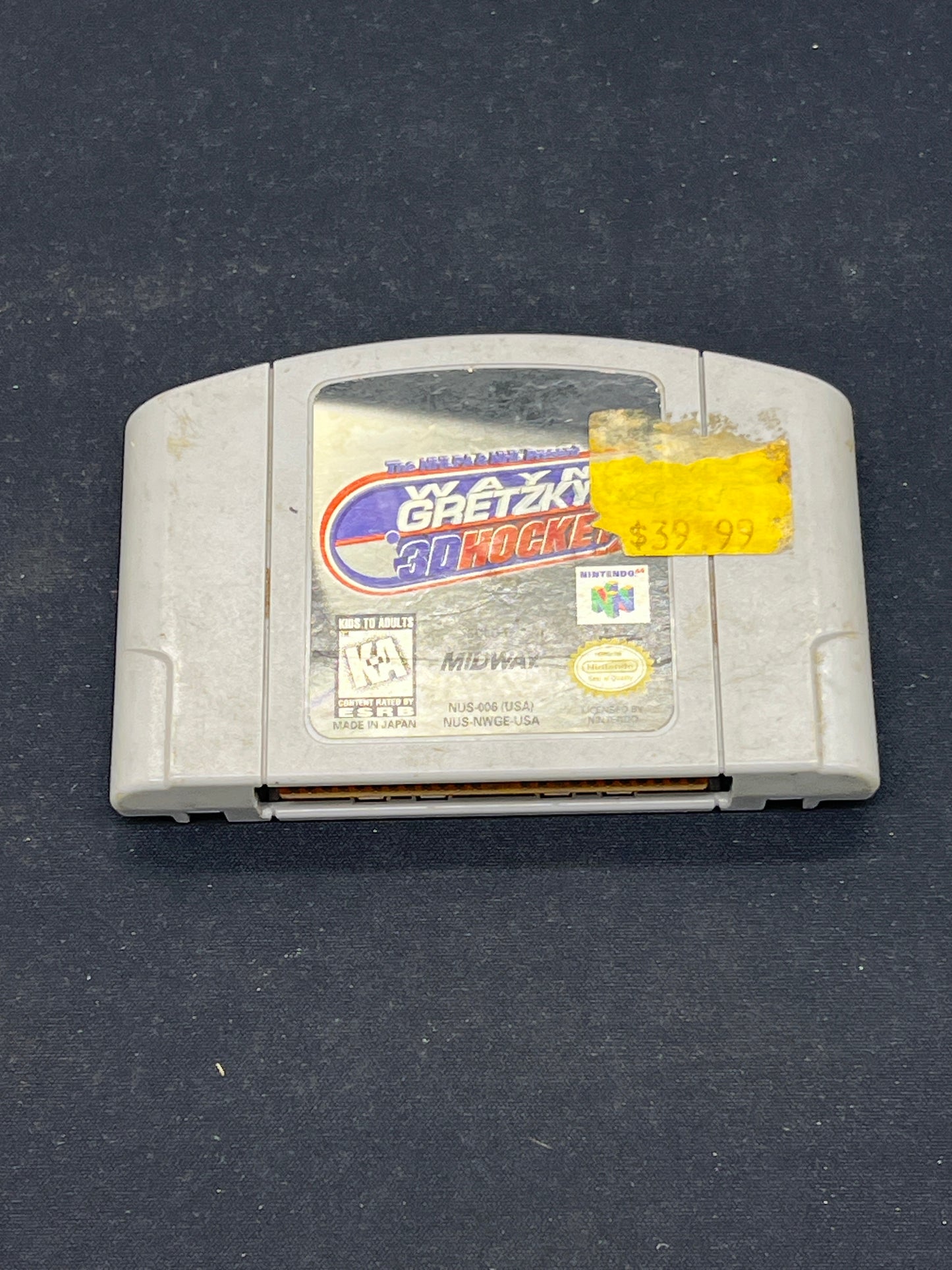 Auction Lot 224: Nintendo 64 Wayne Gretzky 3D Hockey Cartridge Only
