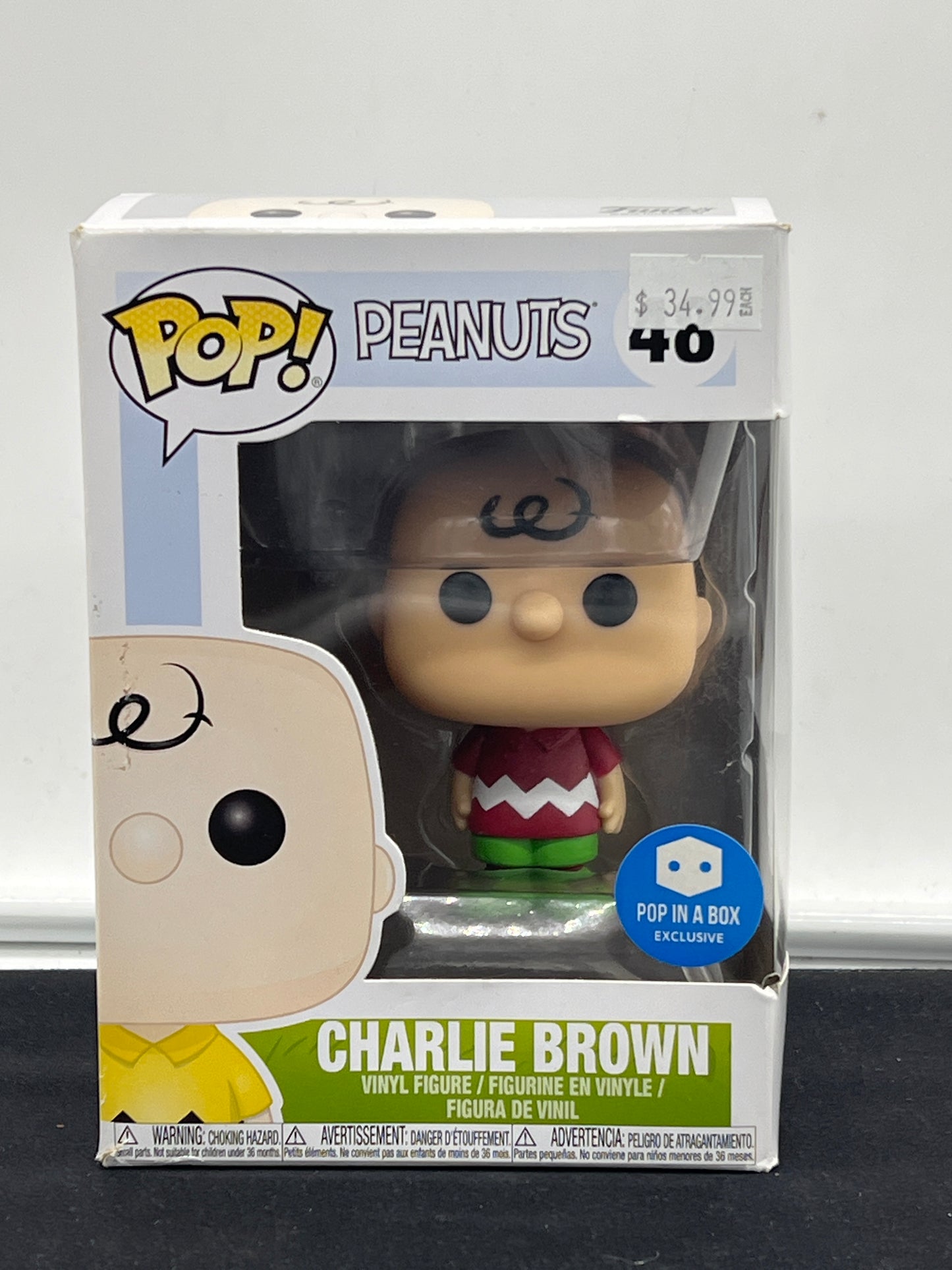 Auction Lot 4: POP Funko Peanuts Exclusive Charlie Brown 40 Figure