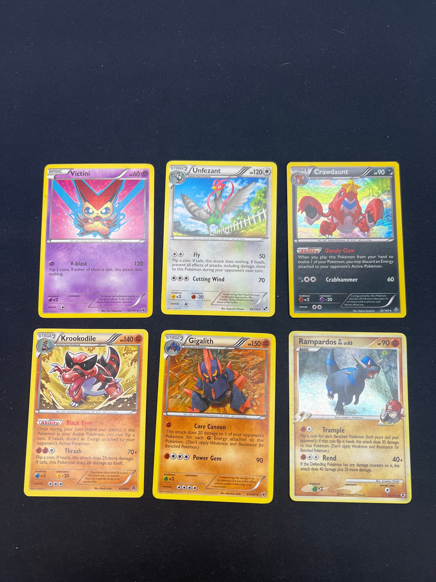 Auction Lot 64: Auction Lot: Pokemon Cards Mid Era Assorted Lot of 6 Holos & Uncommon Conditions Vary