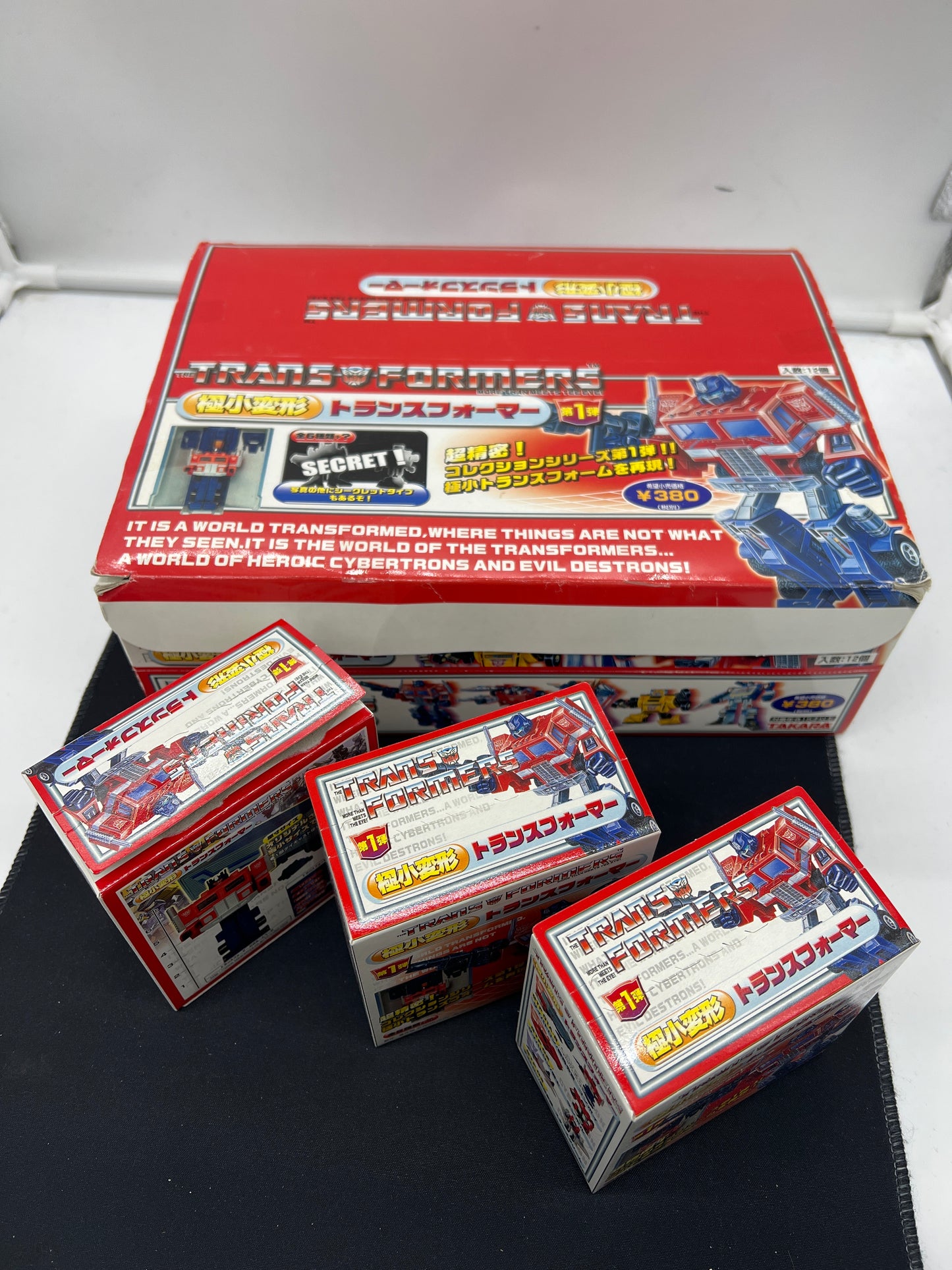 Auction Lot 500: Transformer EMPTY Boxes Optimus Prime Kabay Mini Model Kit