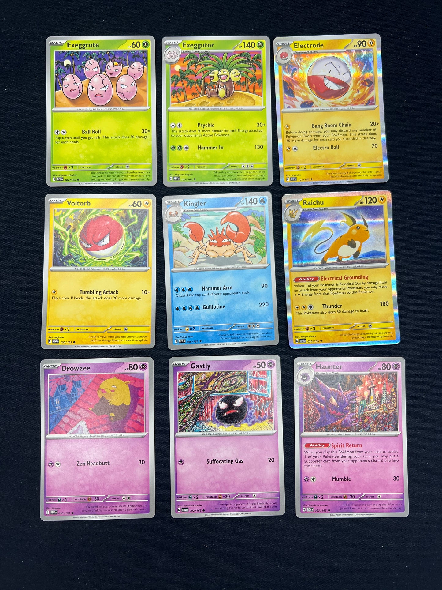 Auction Lot 284: Pokemon Cards SV 151 Common Uncommon Card Lot 4 Conditions Vary
