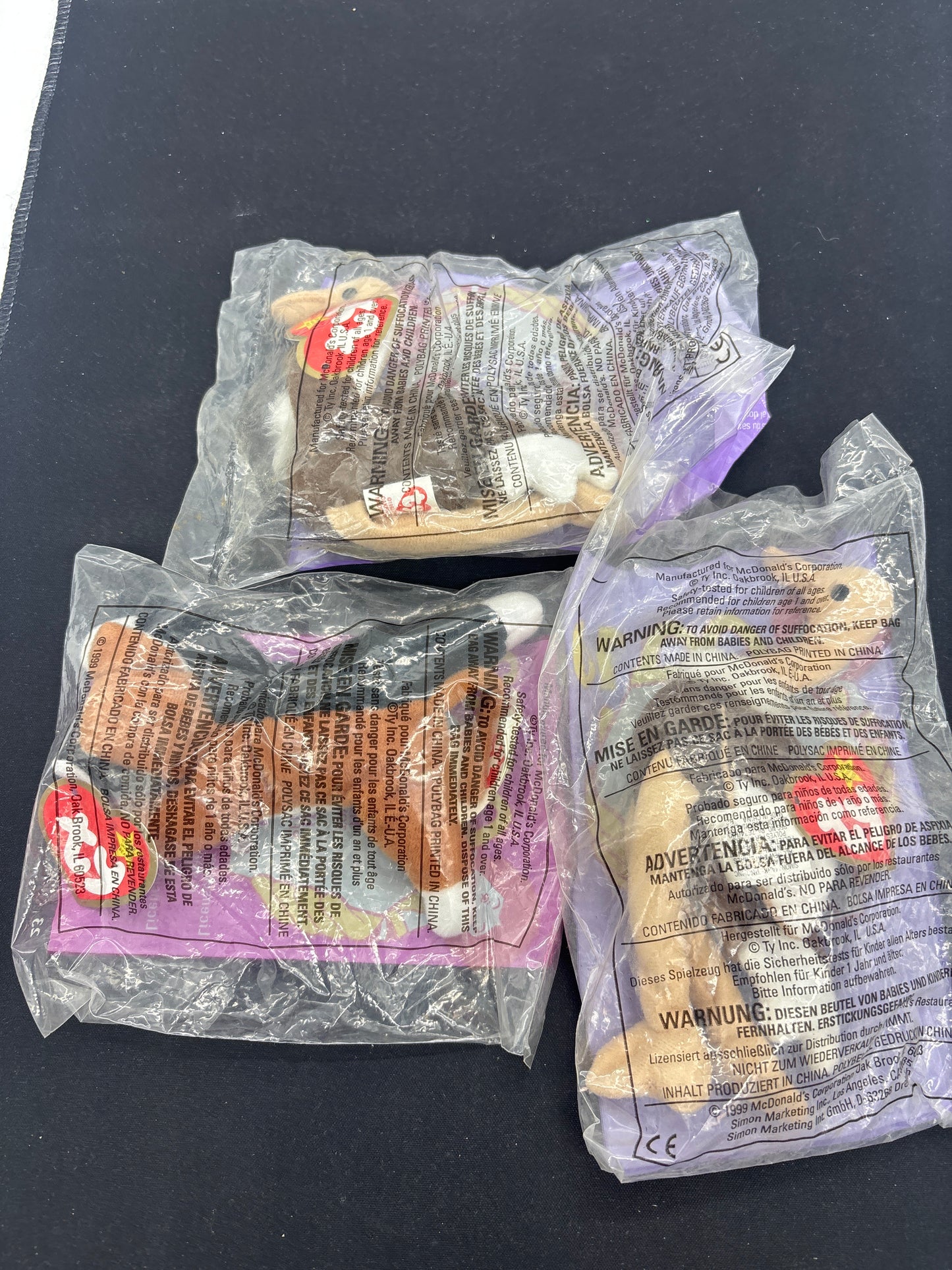 Auction Lot 18: Lot of 3 Assorted McDonalds Beanie Babies