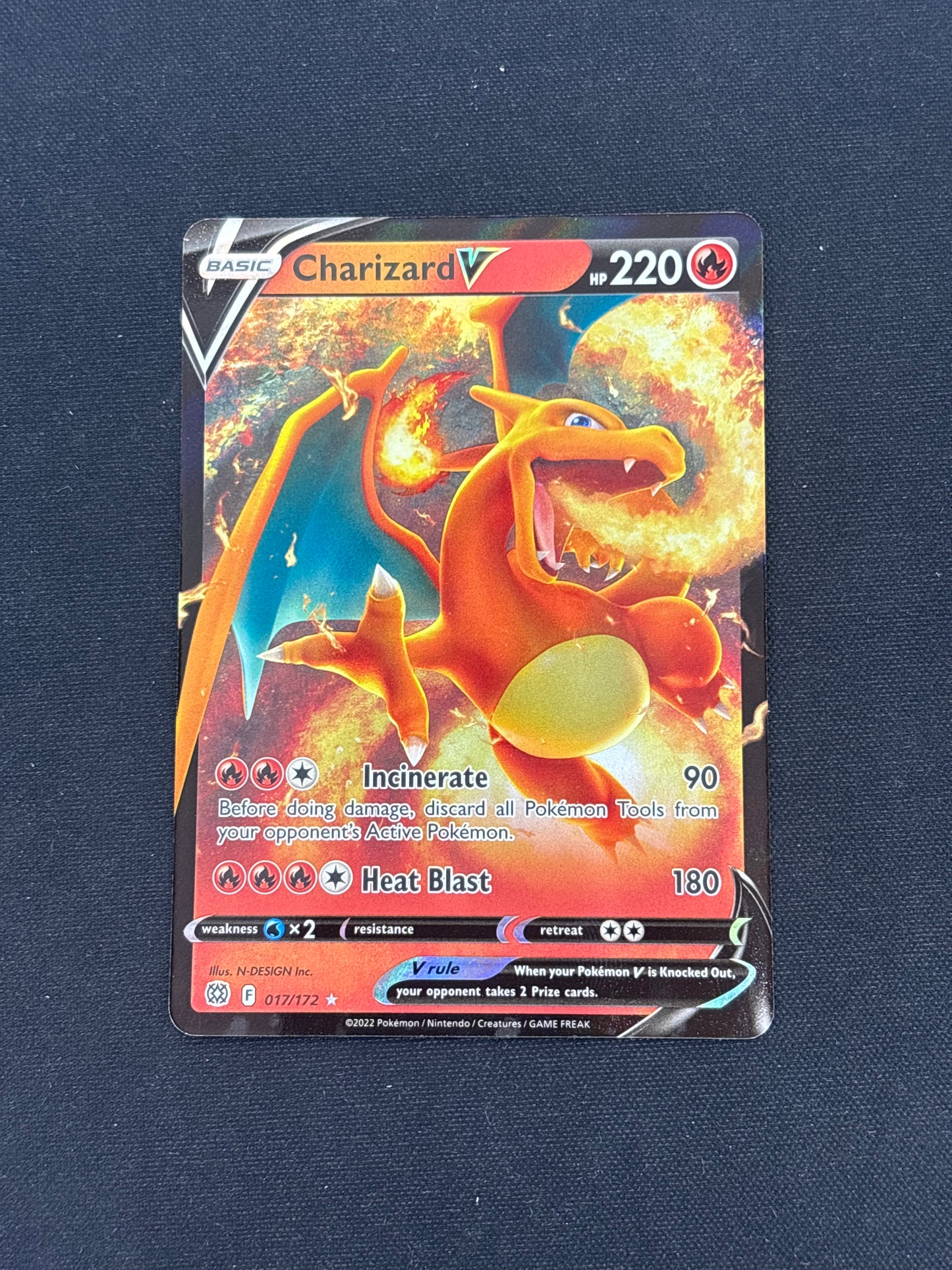 Auction Lot 398: Pokemon Cards Brilliant Stars Charizard V Full Art Condition Vary