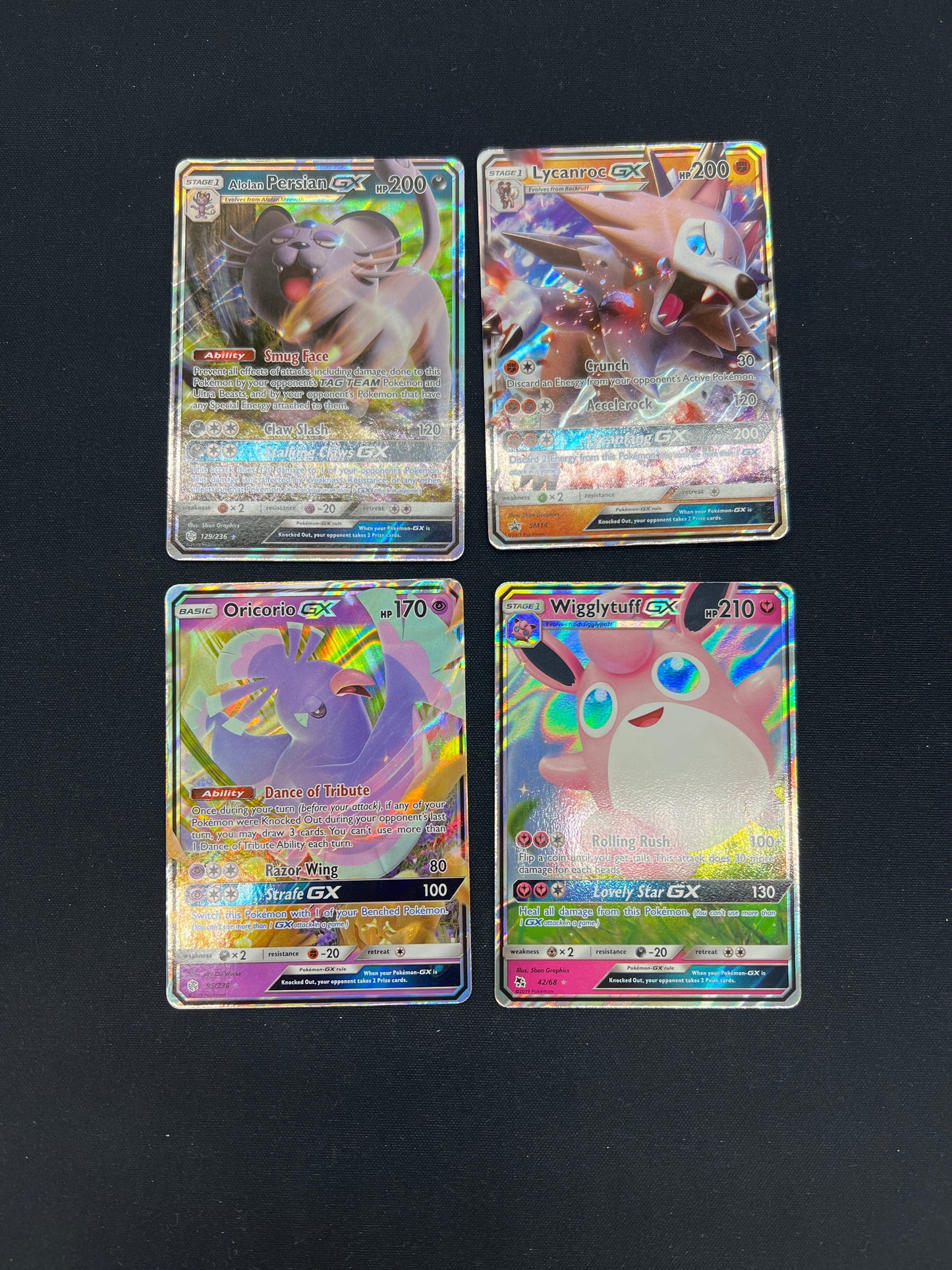 Auction Lot 214: Pokemon Cards Lot of 4 Assorted GX Ultra Rares Conditions Vary