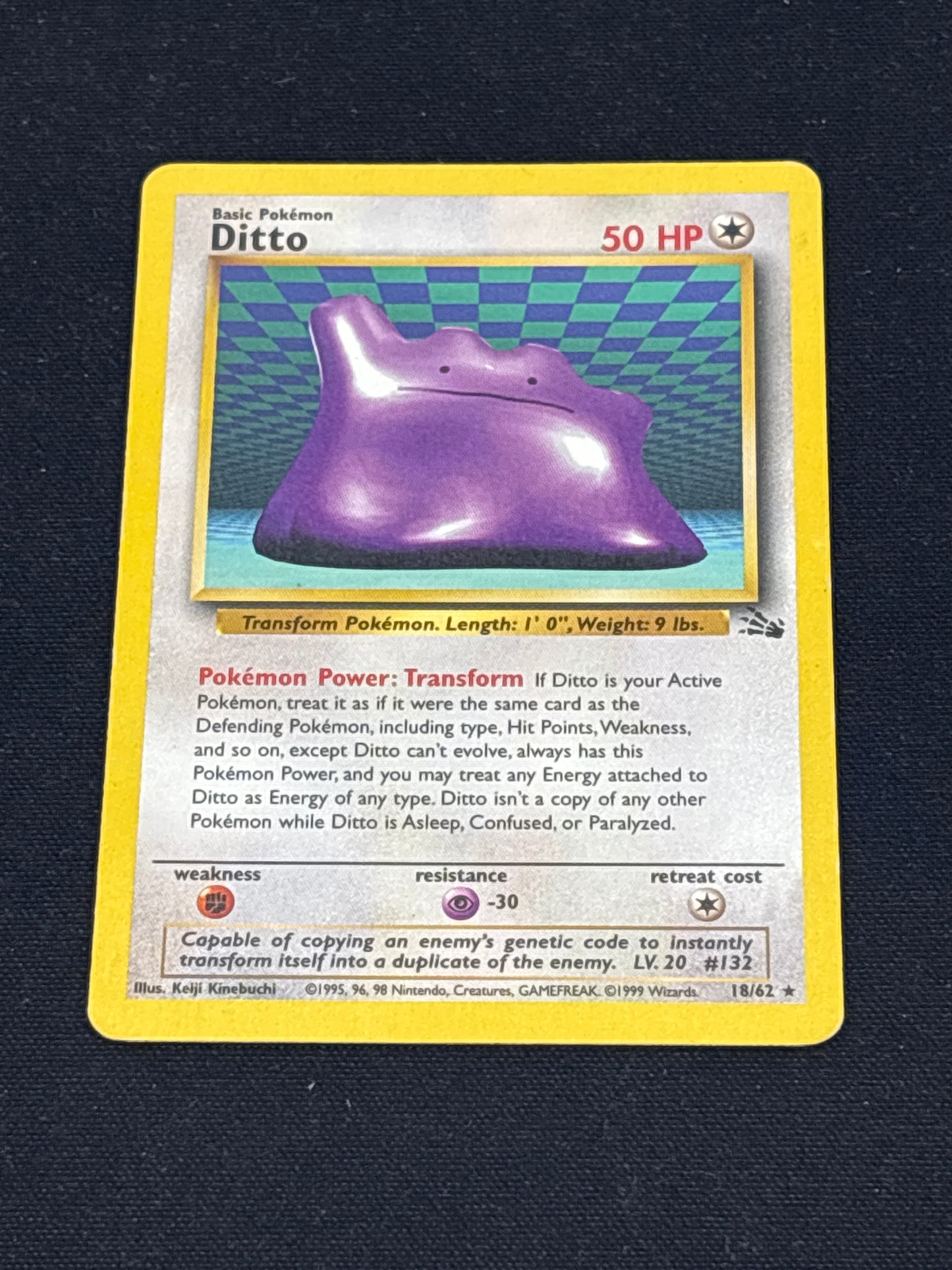 Auction Lot 232: Pokemon Cards Ditto Non Holo Rare Pokemon Fossil Condition Vary