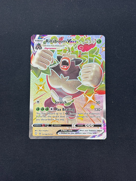 Auction Lot 345: Rillaboom VMAX Shiny Full Art Card Conditions Vary