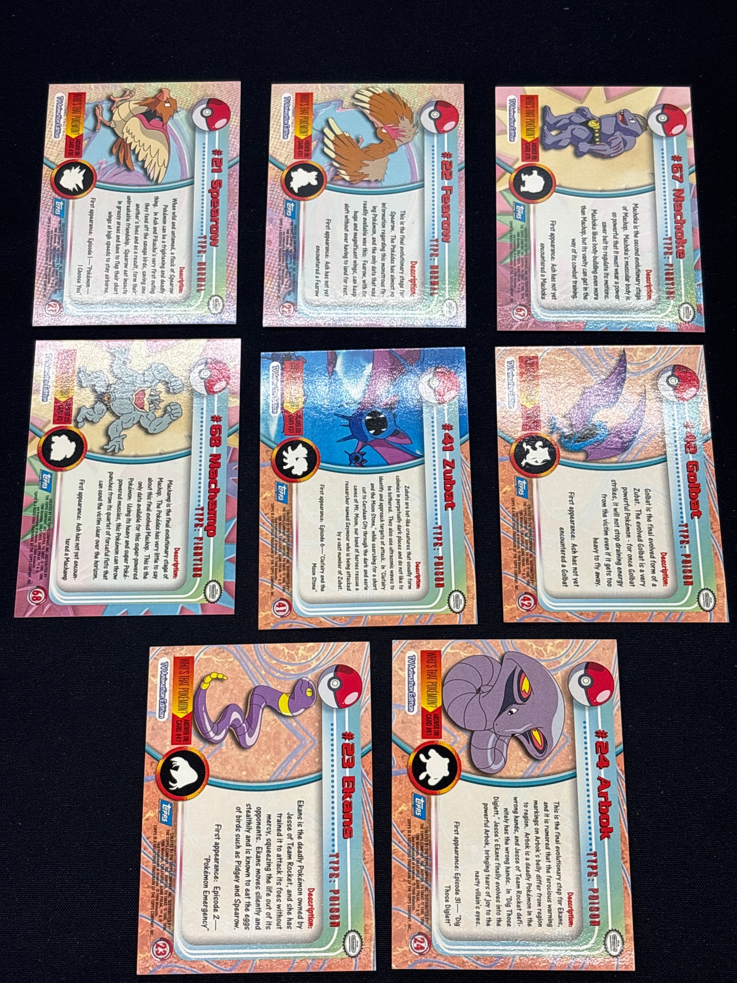 Auction Lot 101: Pokemon Cards Lot of 8 Assorted Topps Conditions Vary