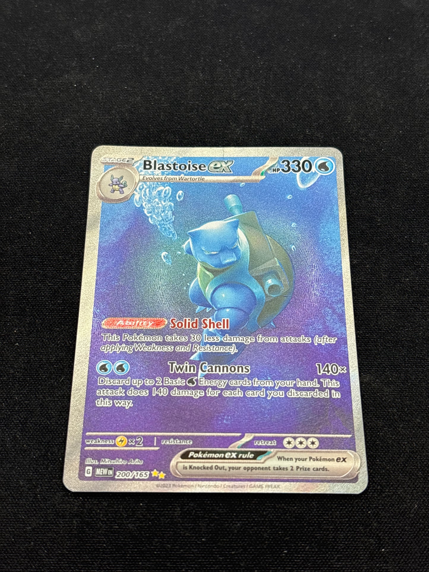 Auction Lot 9: Pokemon Cards Blastoise EX 200 Pokemon 151 SIR Condition Vary