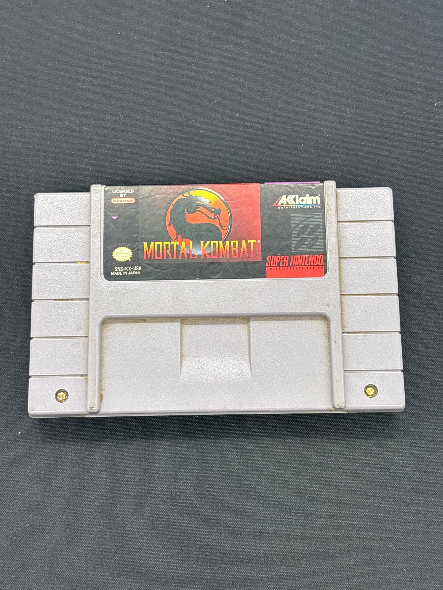 Auction Lot 24: SNES Nintendo Mortal Kombat Cartridge Only