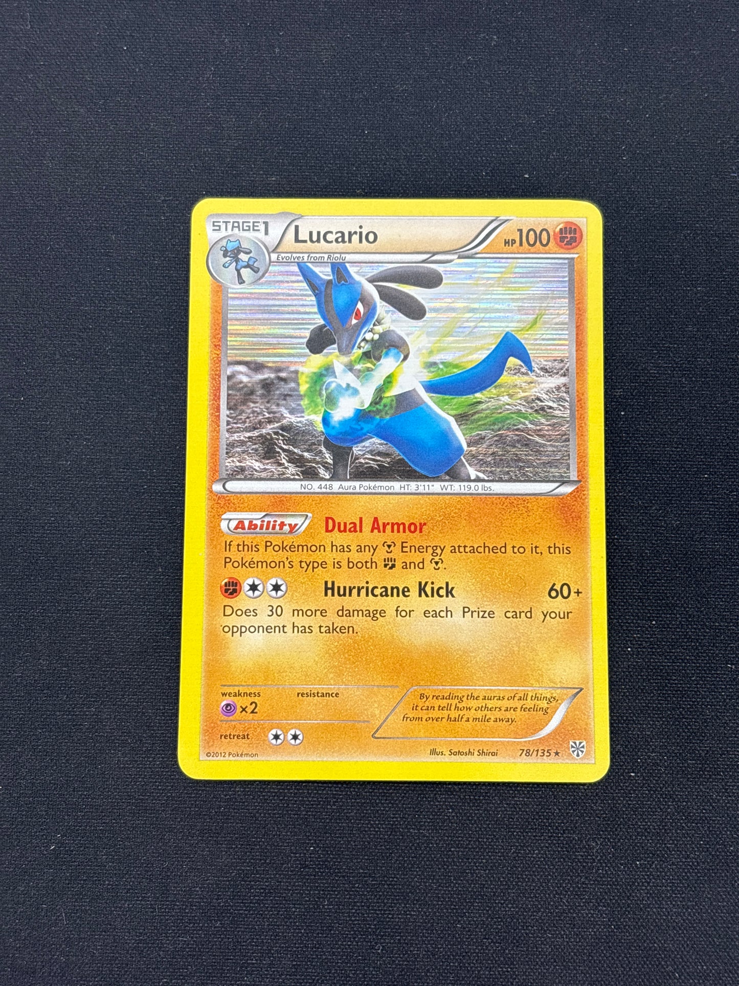 Auction Lot 248: Pokemon Card Lucario Holo Card Condition Vary