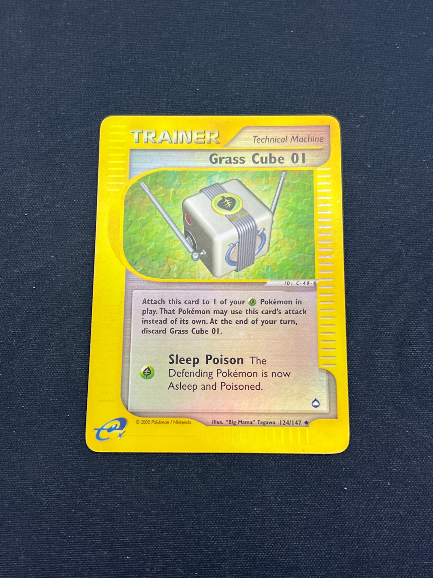 Auction Lot 252: Pokemon Cards Grass Cube 01 Reverse Holo Aquapolis Condition Vary