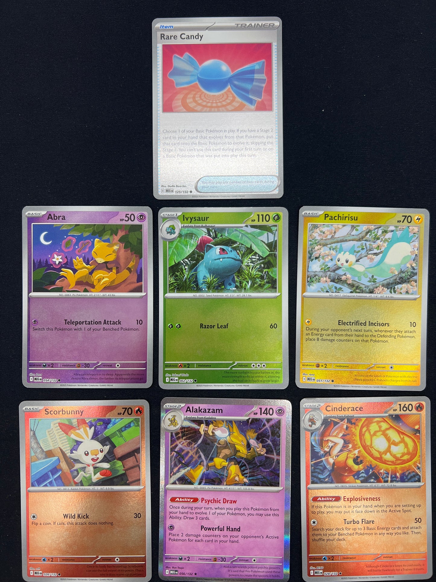 Auction Lot 411: Pokemon Cards Lot of 7 Assorted Reverse Holo Mega Evolutions Conditions Vary