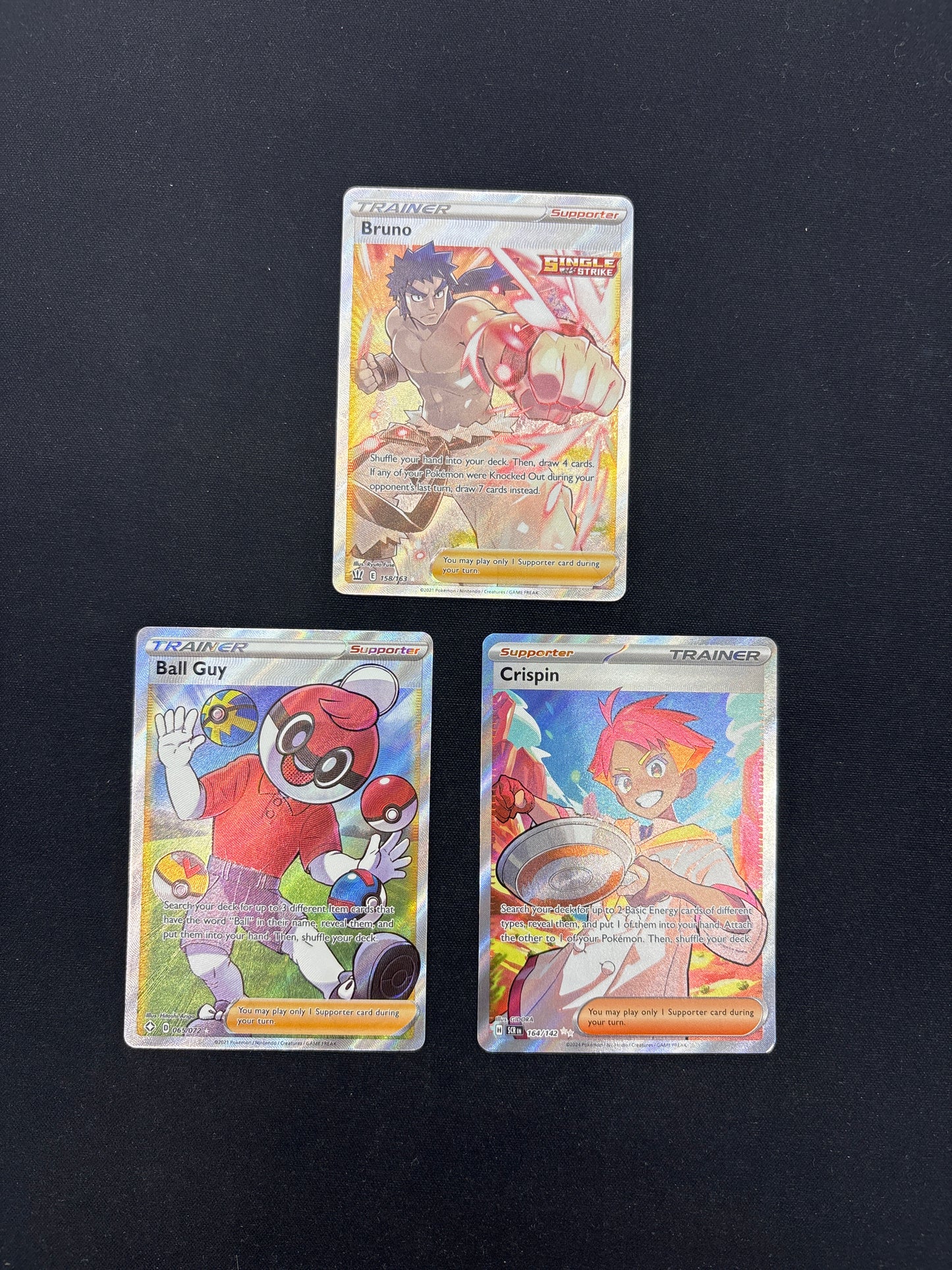Auction Lot 354: Pokemon Cards Lot of 3 Assorted Full Art Trainers Conditions Vary