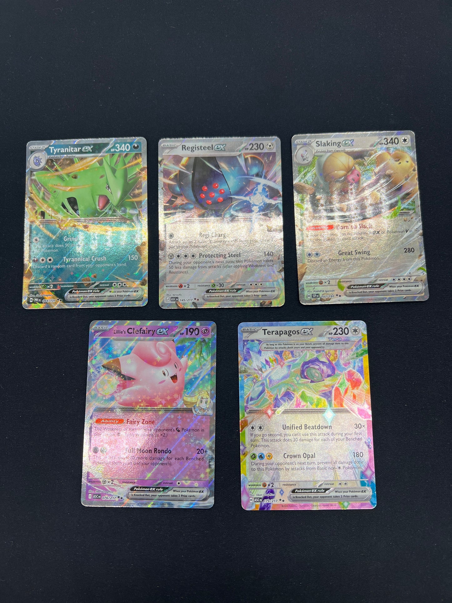 Auction Lot 321: Pokmeon Cards Assorted Lot of 5 EX Double Rares SV Era Conditions Vary