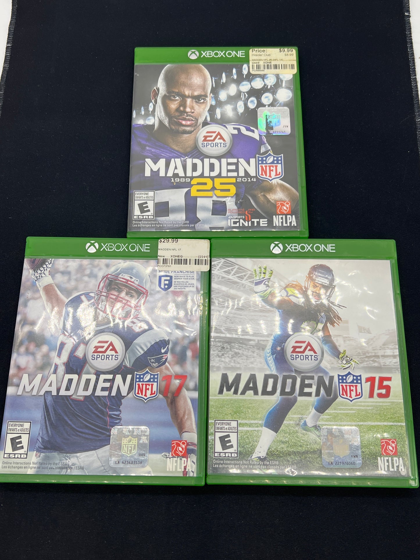 Auction Lot 201: XBOX ONE Video Game Lot of 3 Madden