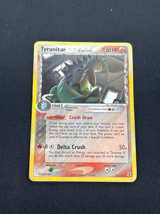 Auction Lot 37: Tyranitar Holo Pokemon  Delta Species 16/113 Conditions Vary