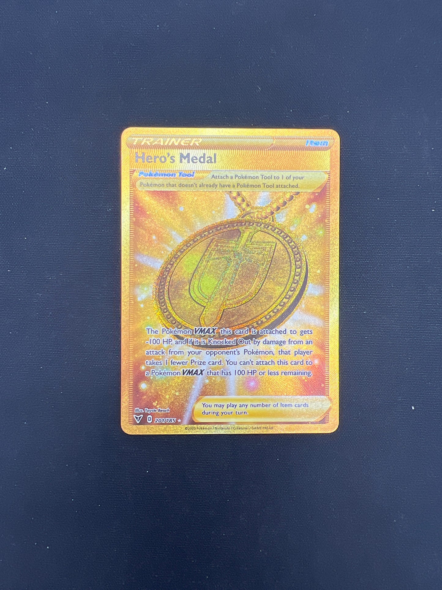 Auction Lot 223: Pokemon Cards Hero's Medal Gold Conditions Vary
