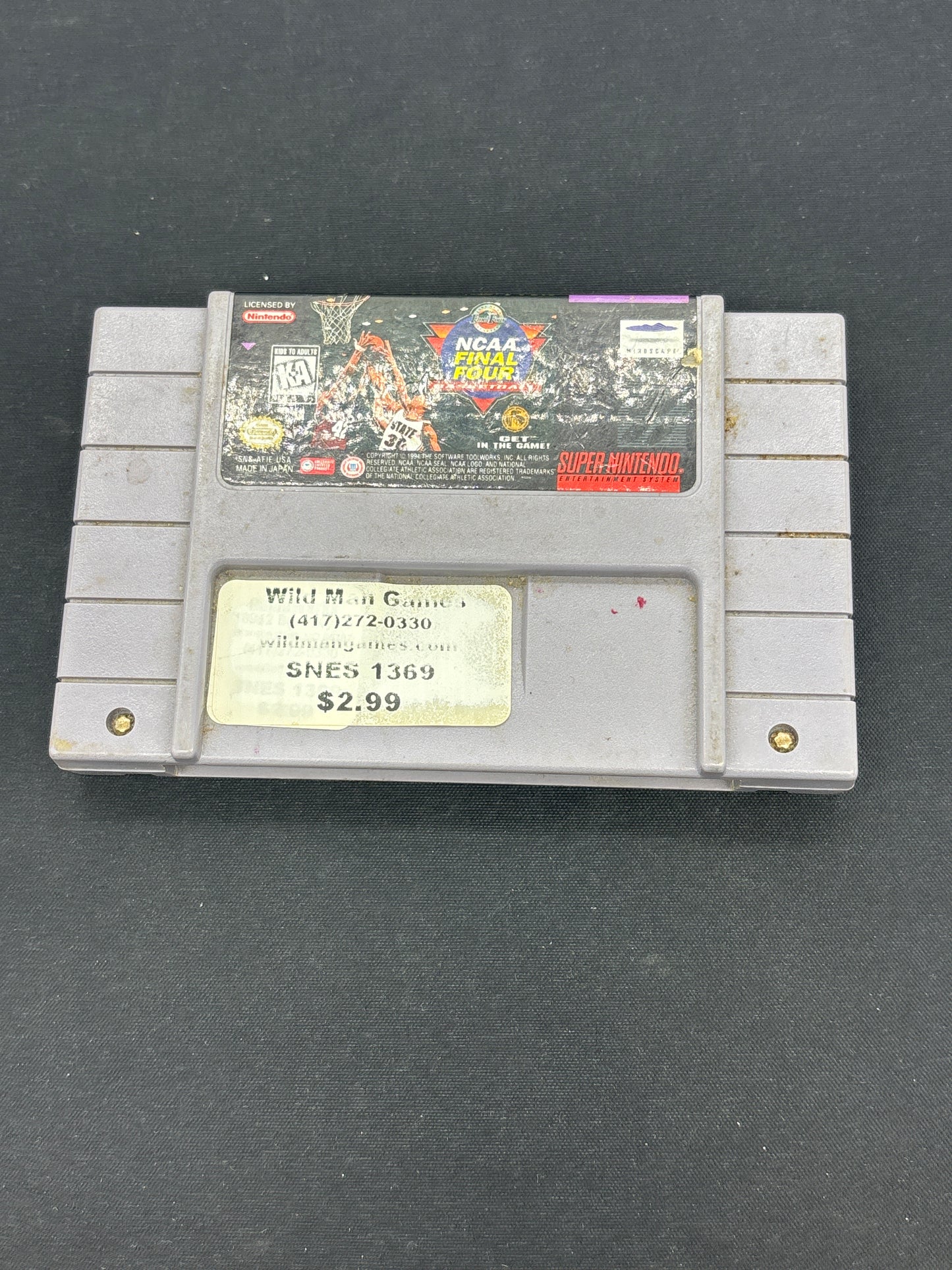 Auction Lot 162: SNES Video Game NCAA Final Hour