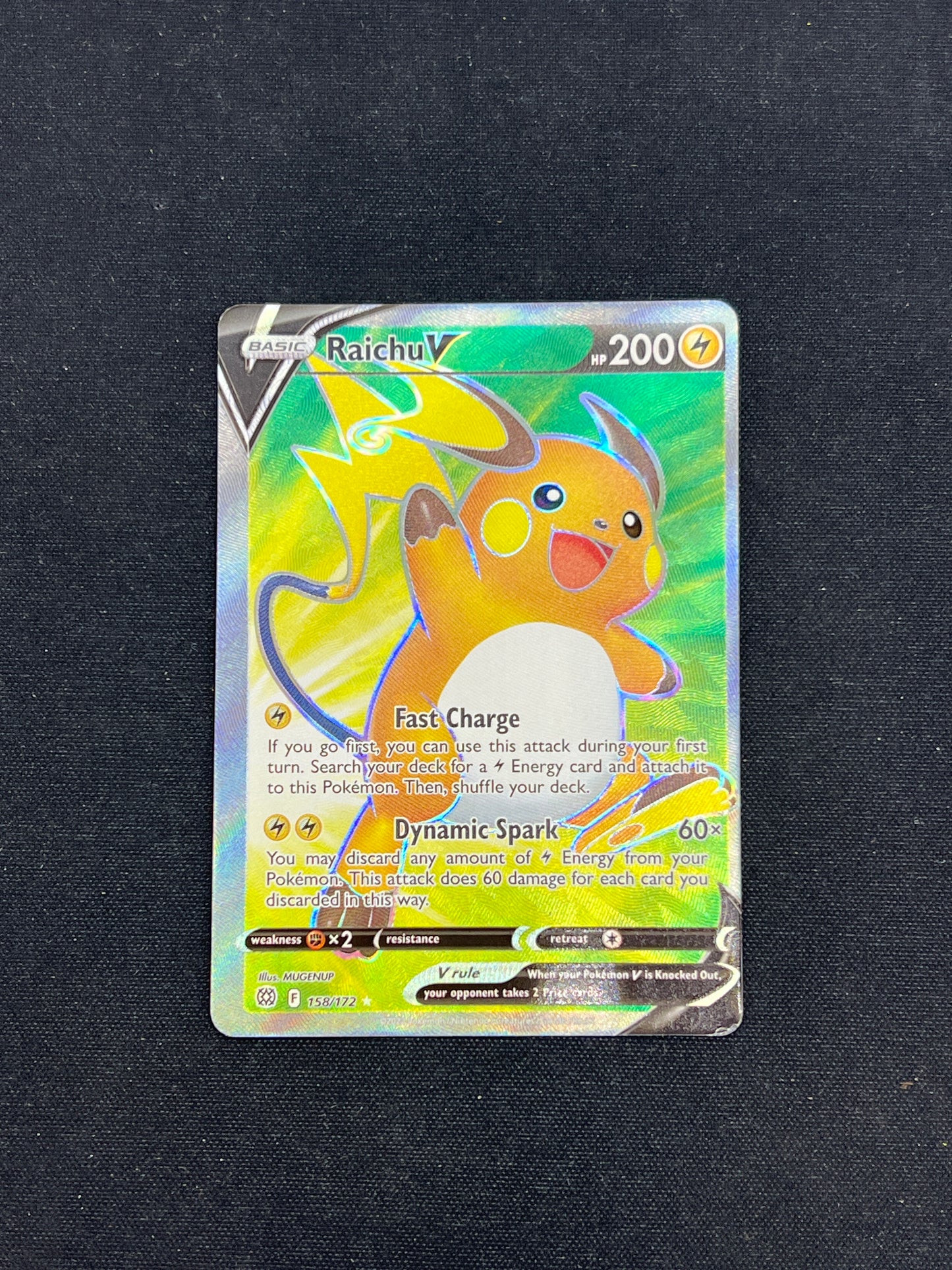 Auction Lot 335: Pokemon Cards Raichu V Full Art Brilliant Stars Conditions Vary