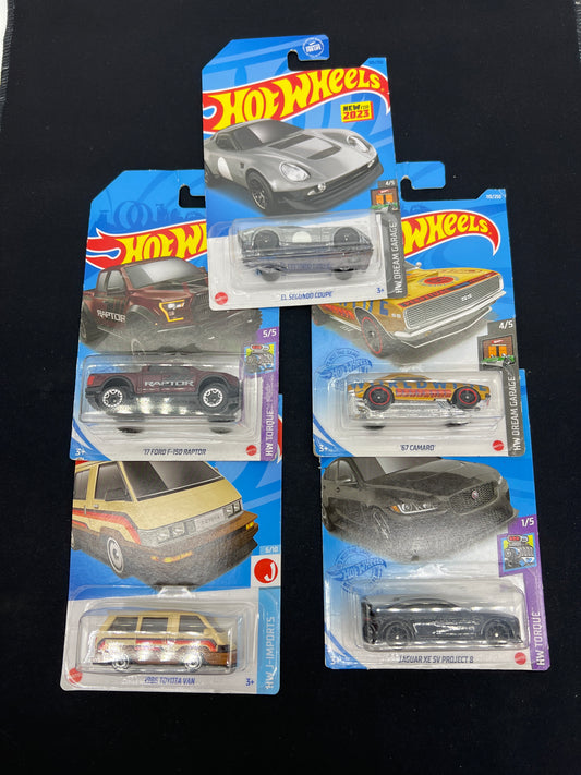 Auction Lot 2: Hot Wheels Assorted Car Lot of 5