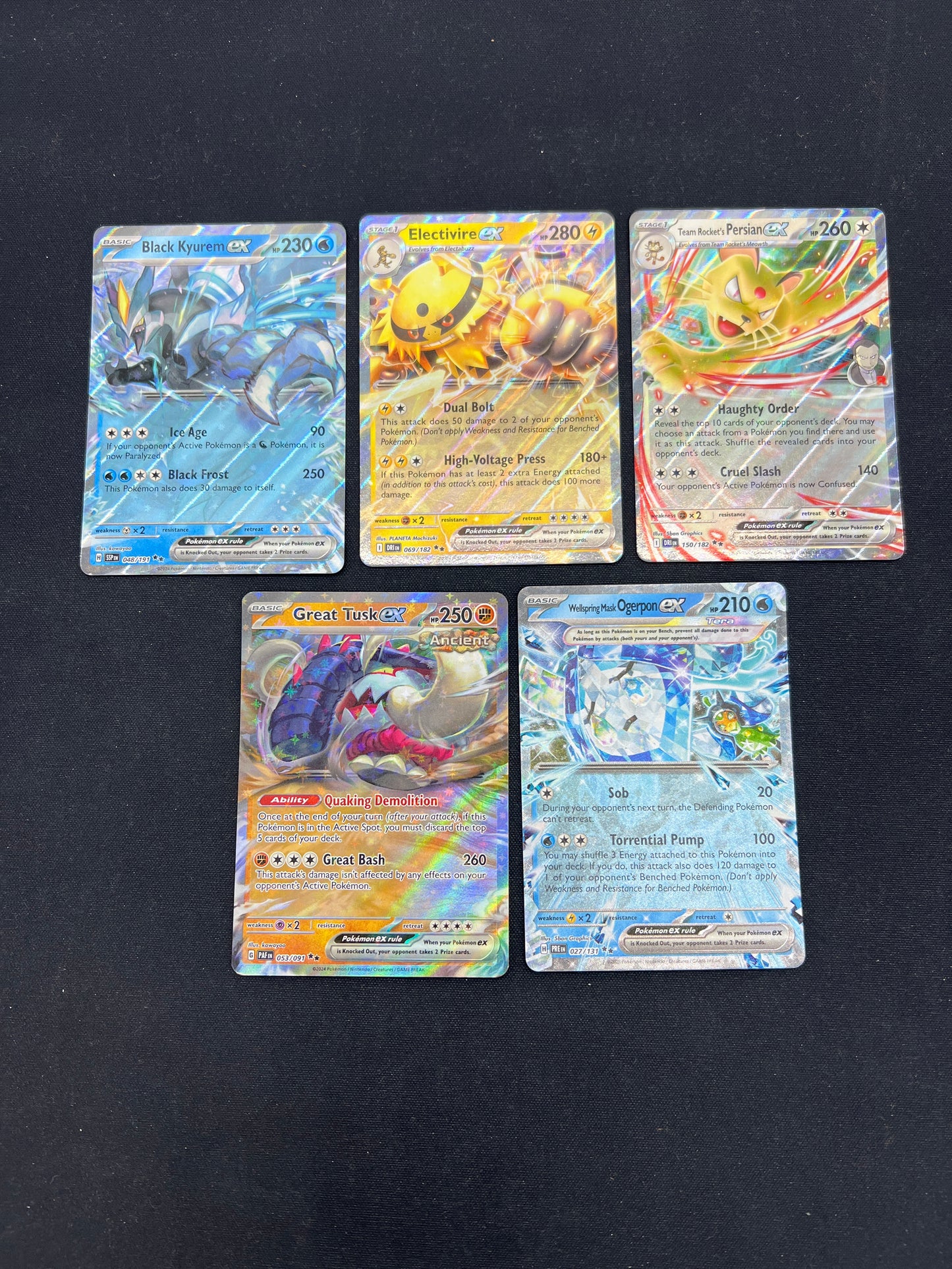 Auction Lot 303: Pokemon Cards SV EX Card Lot 2 Conditions Vary