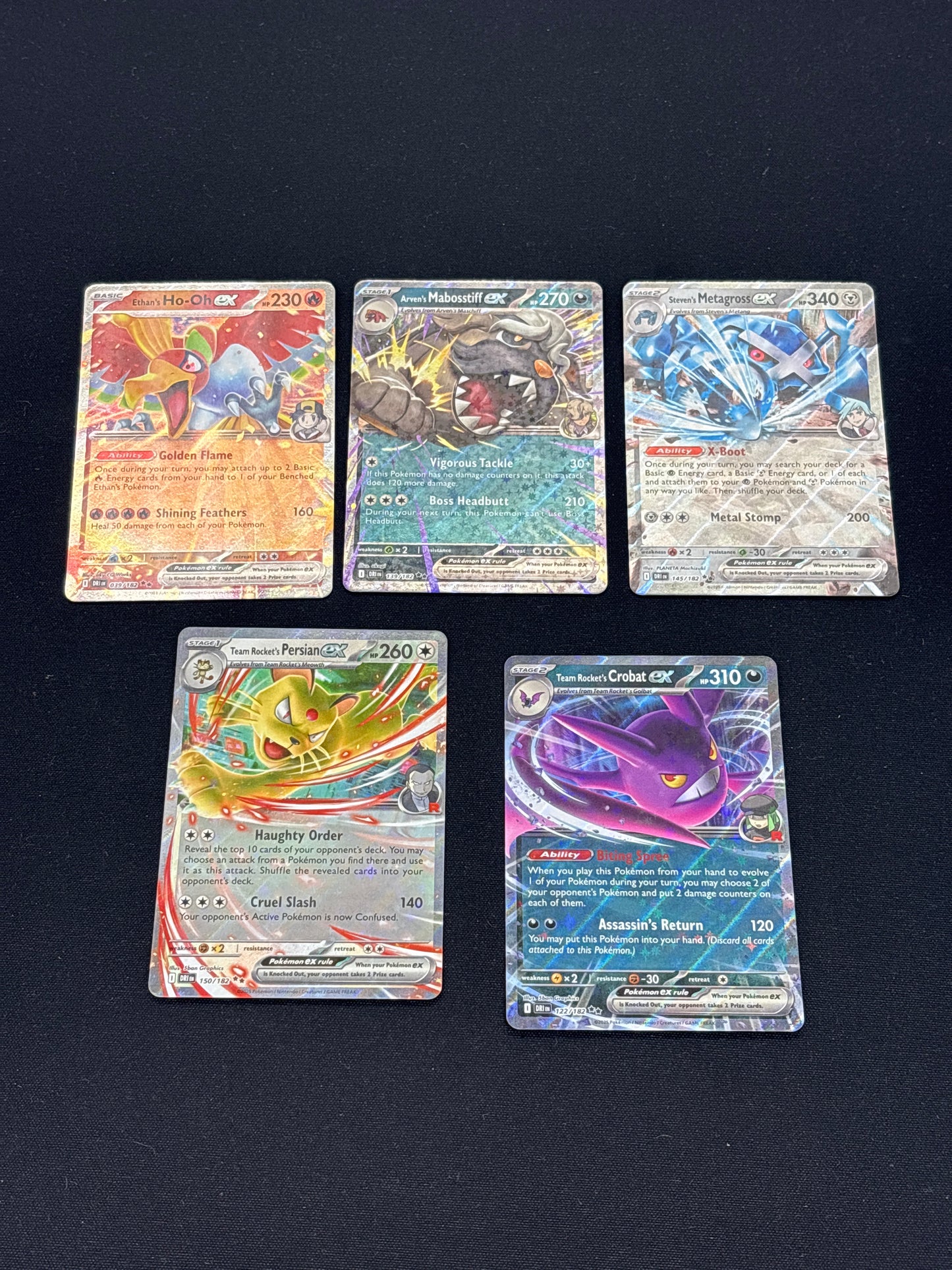 Auction Lot 294: Pokemon Journey Together Five EX Card Lot Conditions Vary