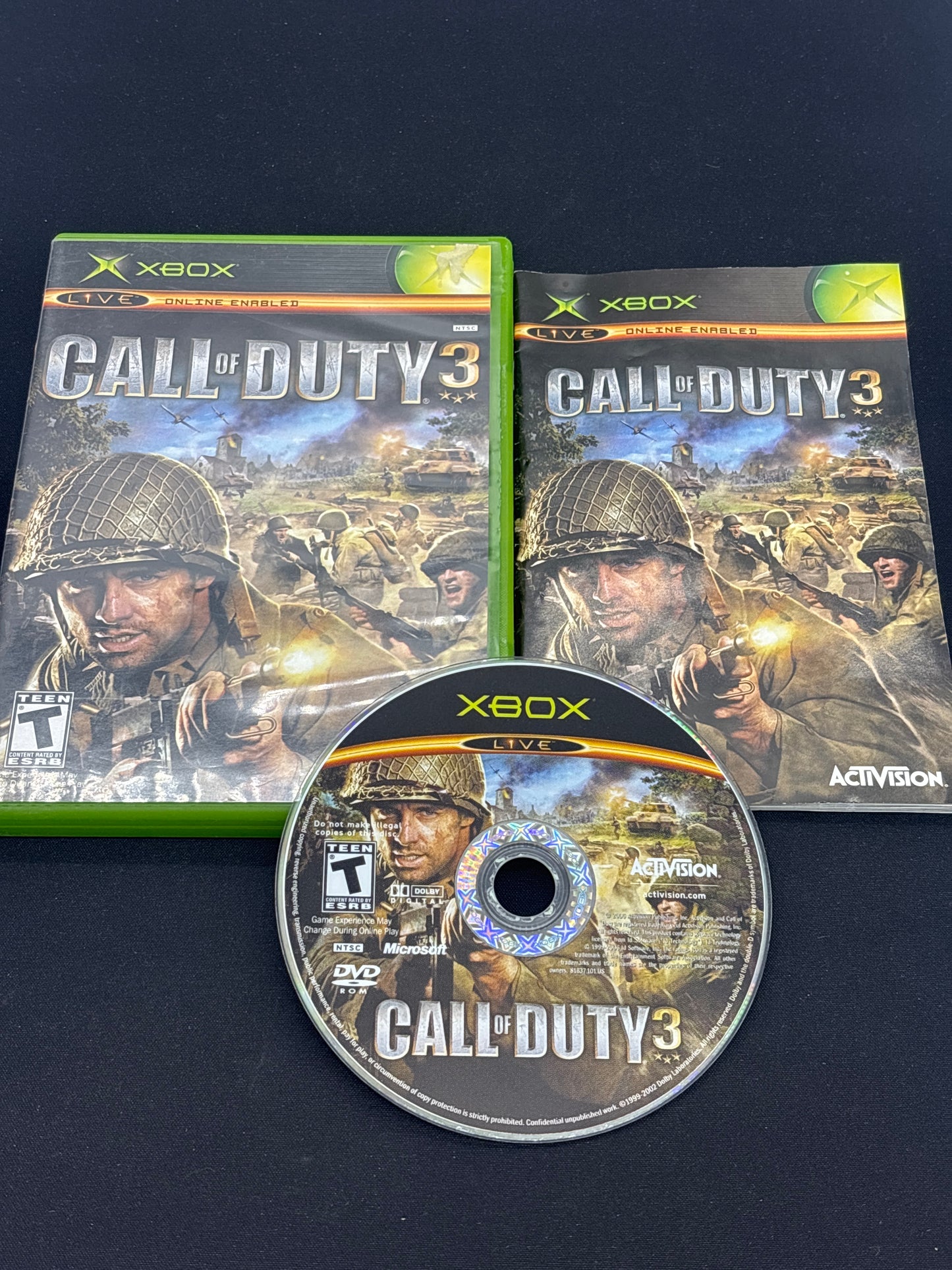 Auction Lot 122: XBOX Video Game Call of Duty 3 CIB