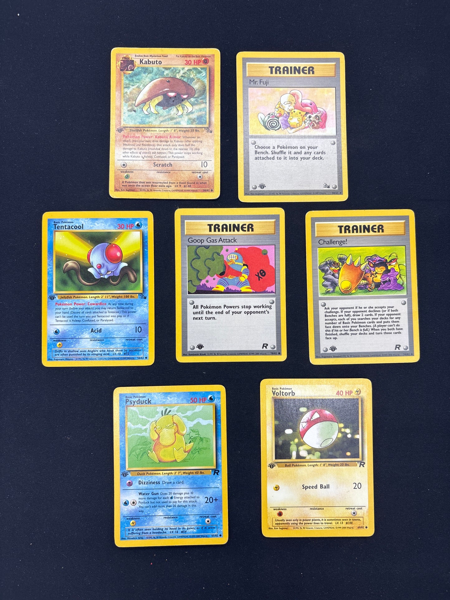 Auction Lot 85: Pokemon 1st Edition Fossil and Team Rocket Card Lot Conditions Vary