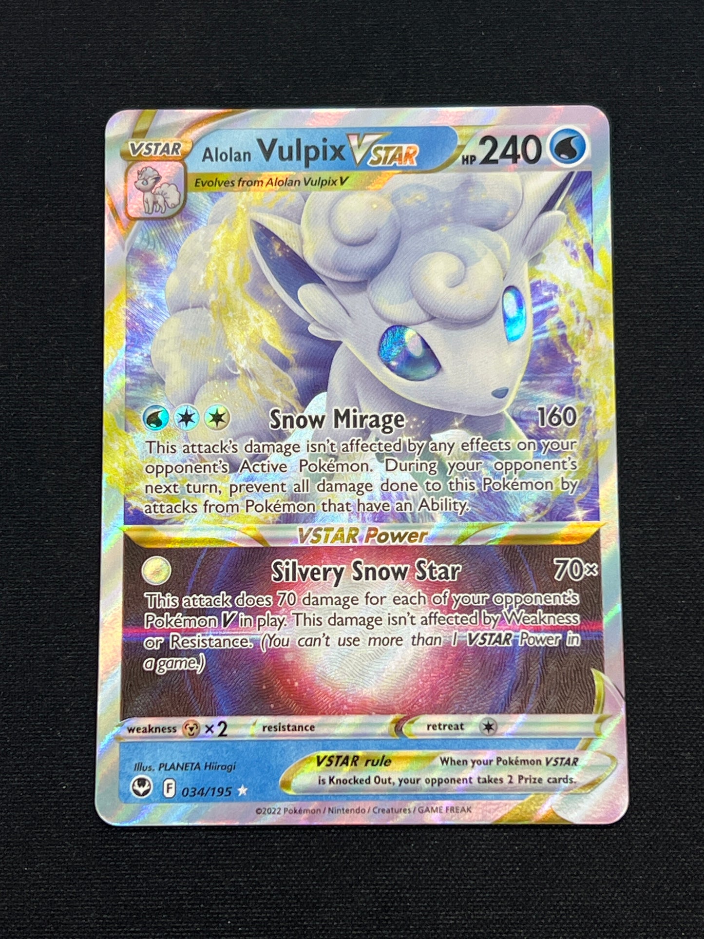 Auction Lot 205: Pokemon Card Alolan Vulpix VSTAR Silver Tempest Conditions Vary