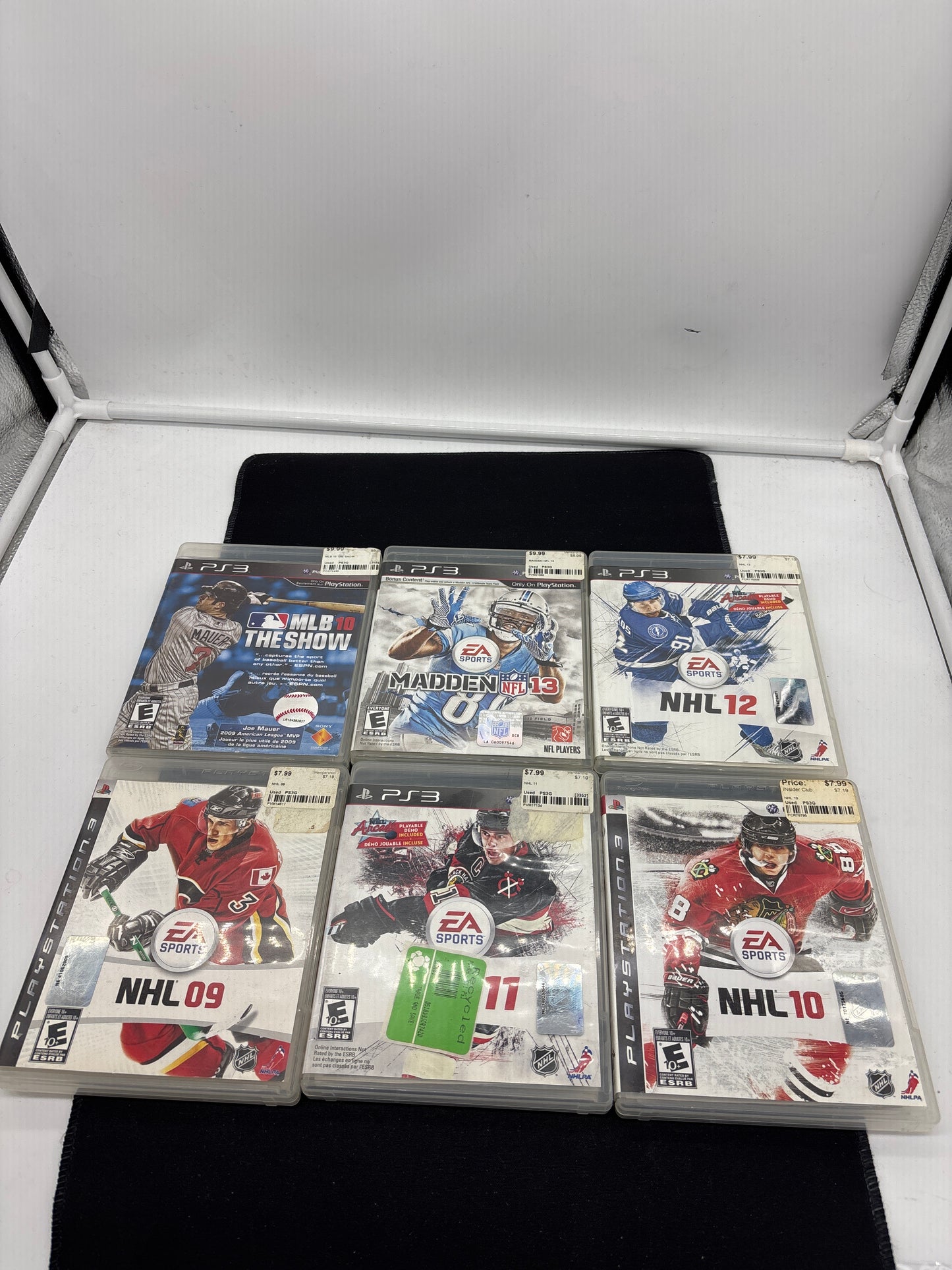 Auction Lot 92: PlayStation 3 Video Game Lot of 6 NHL 09 10 11 12 Madden 13 MLB The Show 10