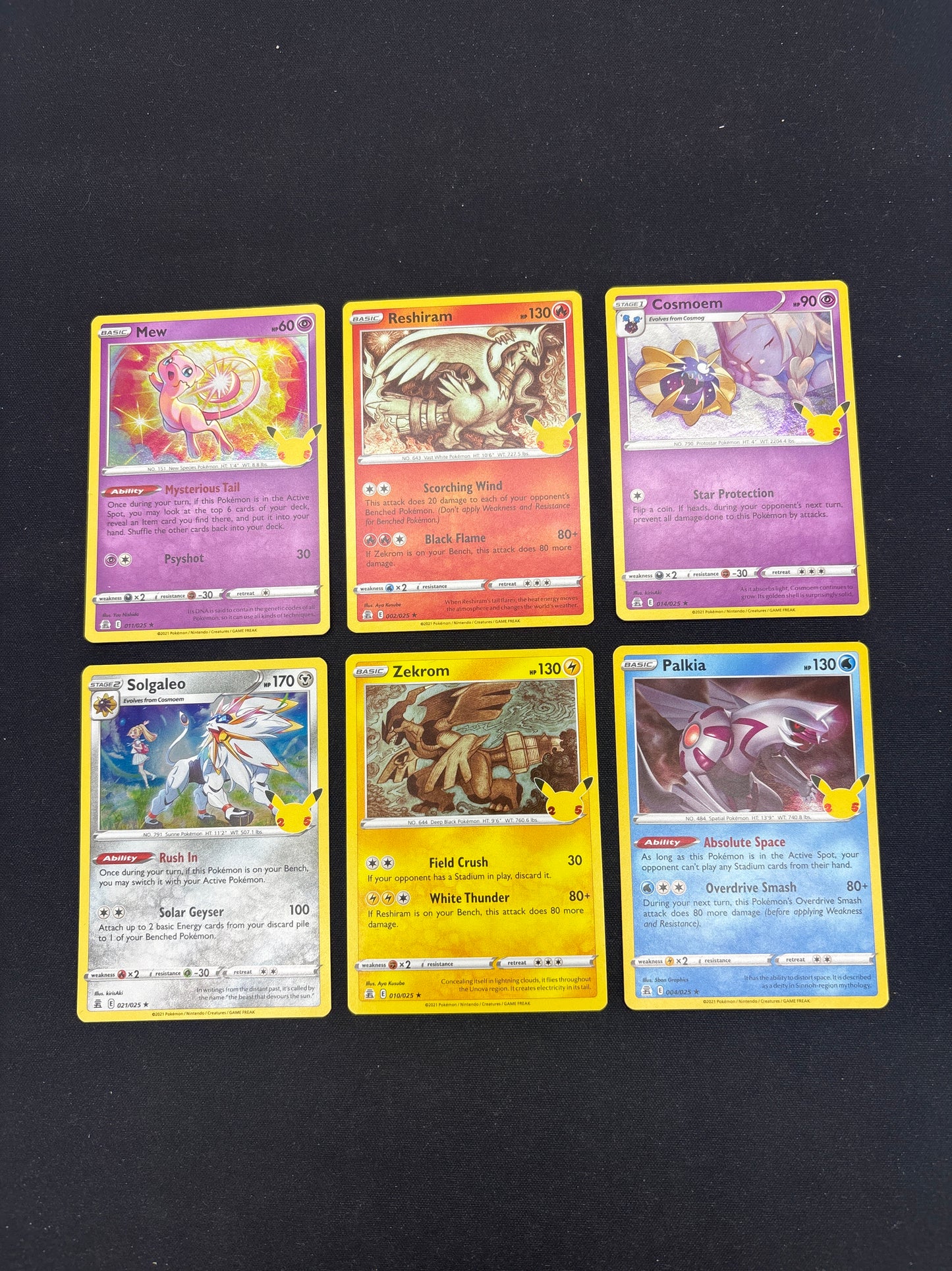 Auction Lot 58: Pokemon Cards Lot of 6 Assorted Holos Celebrations Conditions Vary