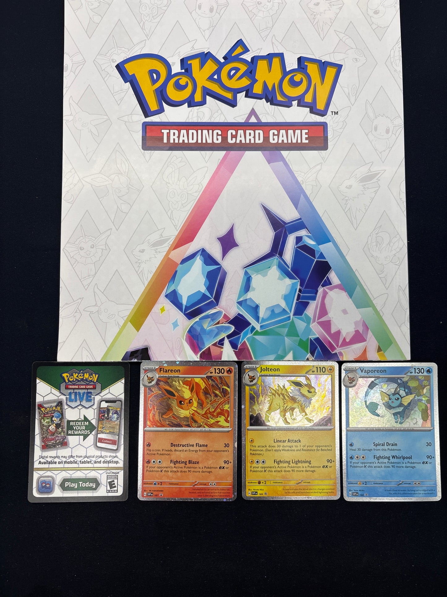 Auction Lot 46: Pokemon Prismatic Evolutions Poster Collection Card Lot 2 Conditions Vary