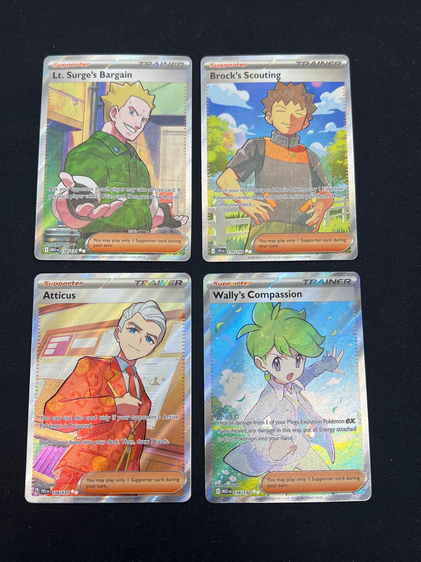 Auction Lot 348: Pokemon Cards Assorted Lot of 4 Full Art Trainers Conditions Vary