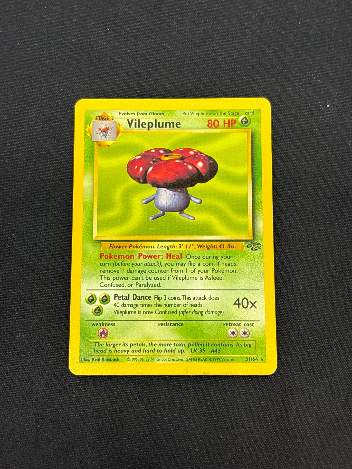 Auction Lot 11: Vileplume Non Holo Rare Pokemon WOTC Jungle Card Conditions Vary