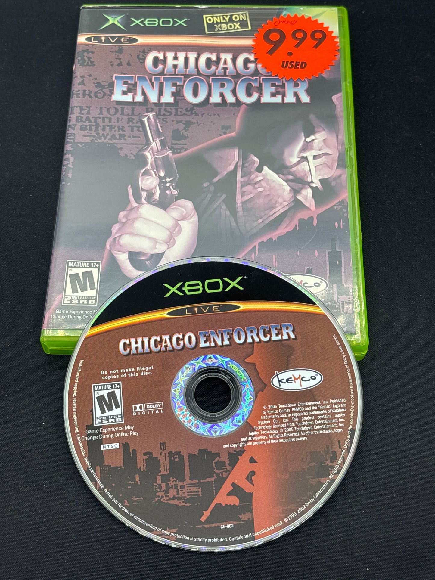 Auction Lot 189: XBOX Video Game Chicago Enforcer