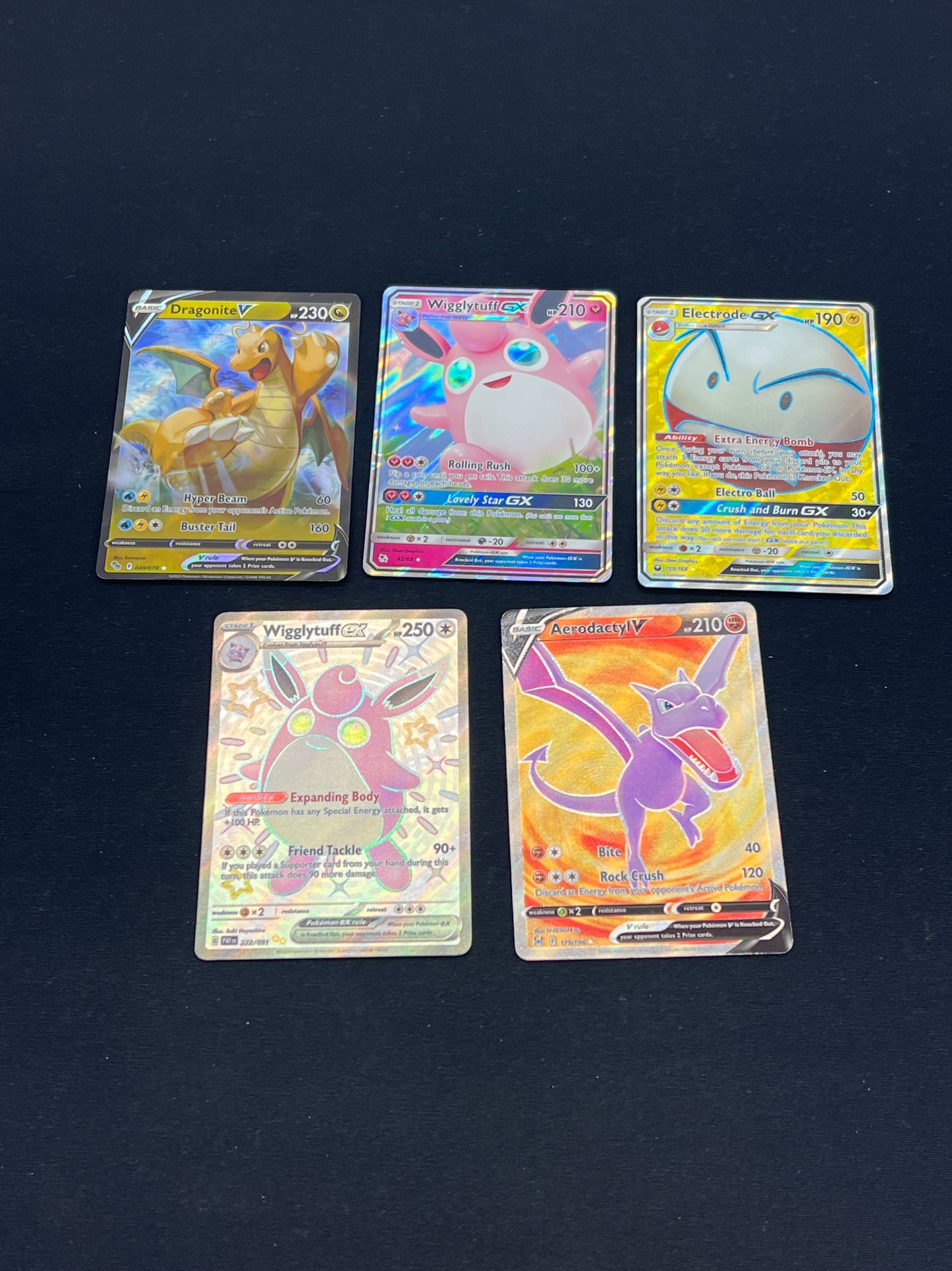 Auction Lot 243: Pokemon Cards Lot of 5 Assorted Ultra Rares Conditions Vary