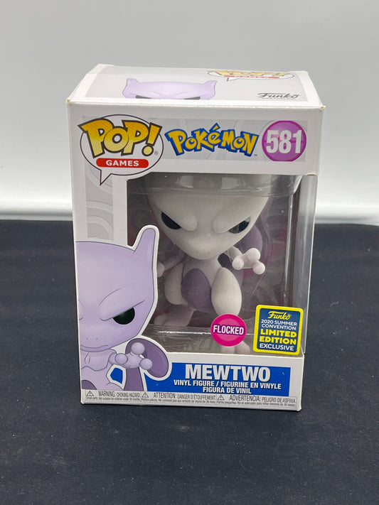 Auction Lot 120: POP Funko Pokemon Mewtwo Flocked Edition 581