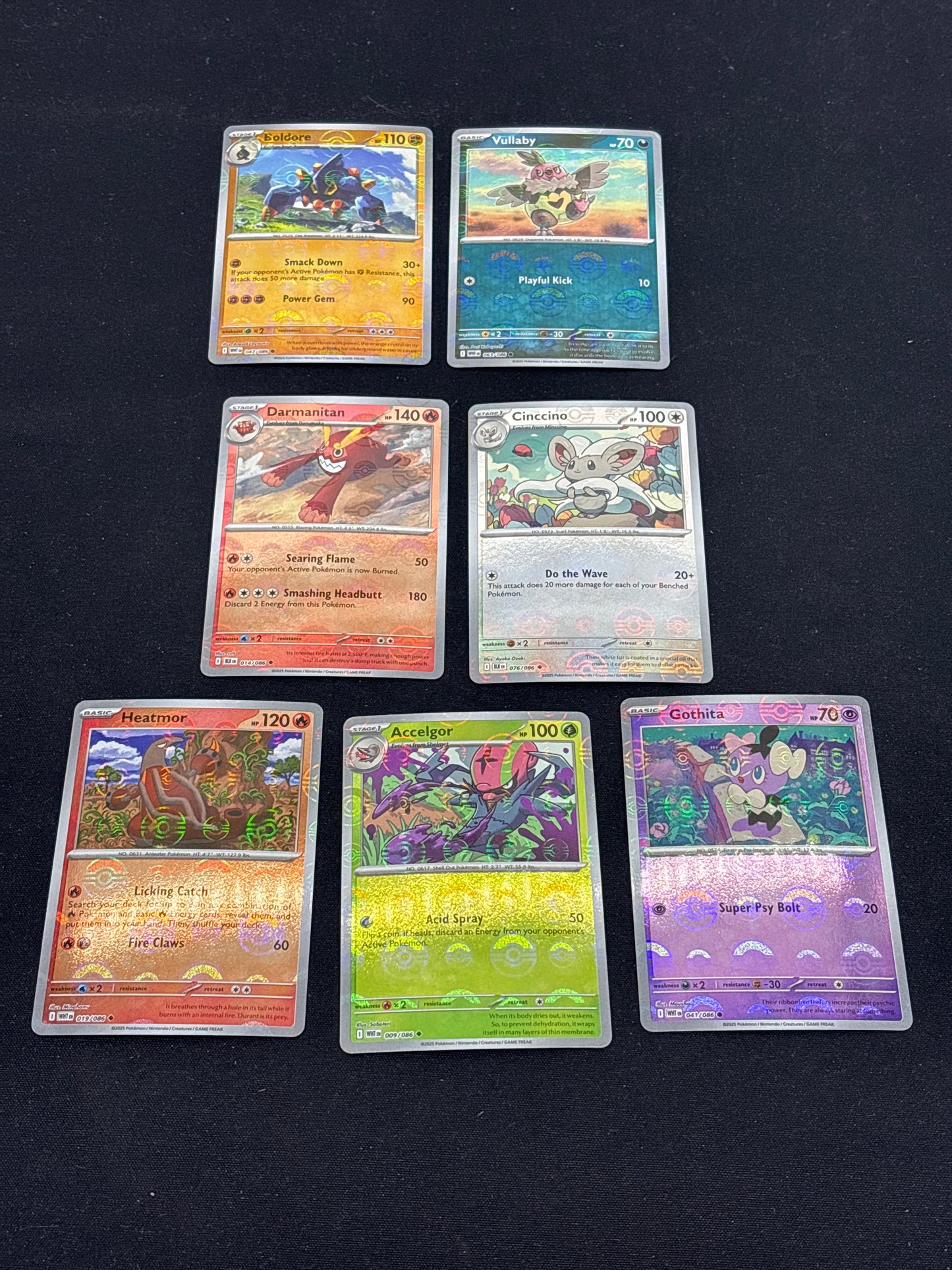 Auction Lot 81: Pokemon Cards Assorted Lot of 7 Black Bolt White Flare Pokeball Holos Conditions Vary