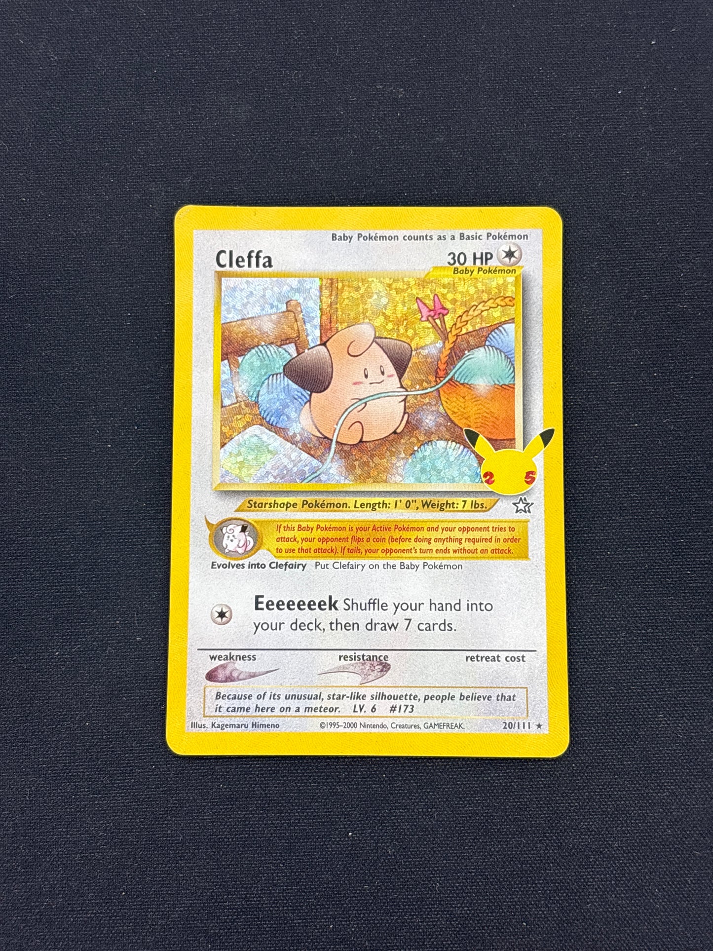 Auction Lot 265: Cleffa Pokemon Celebrations Conditions Vary
