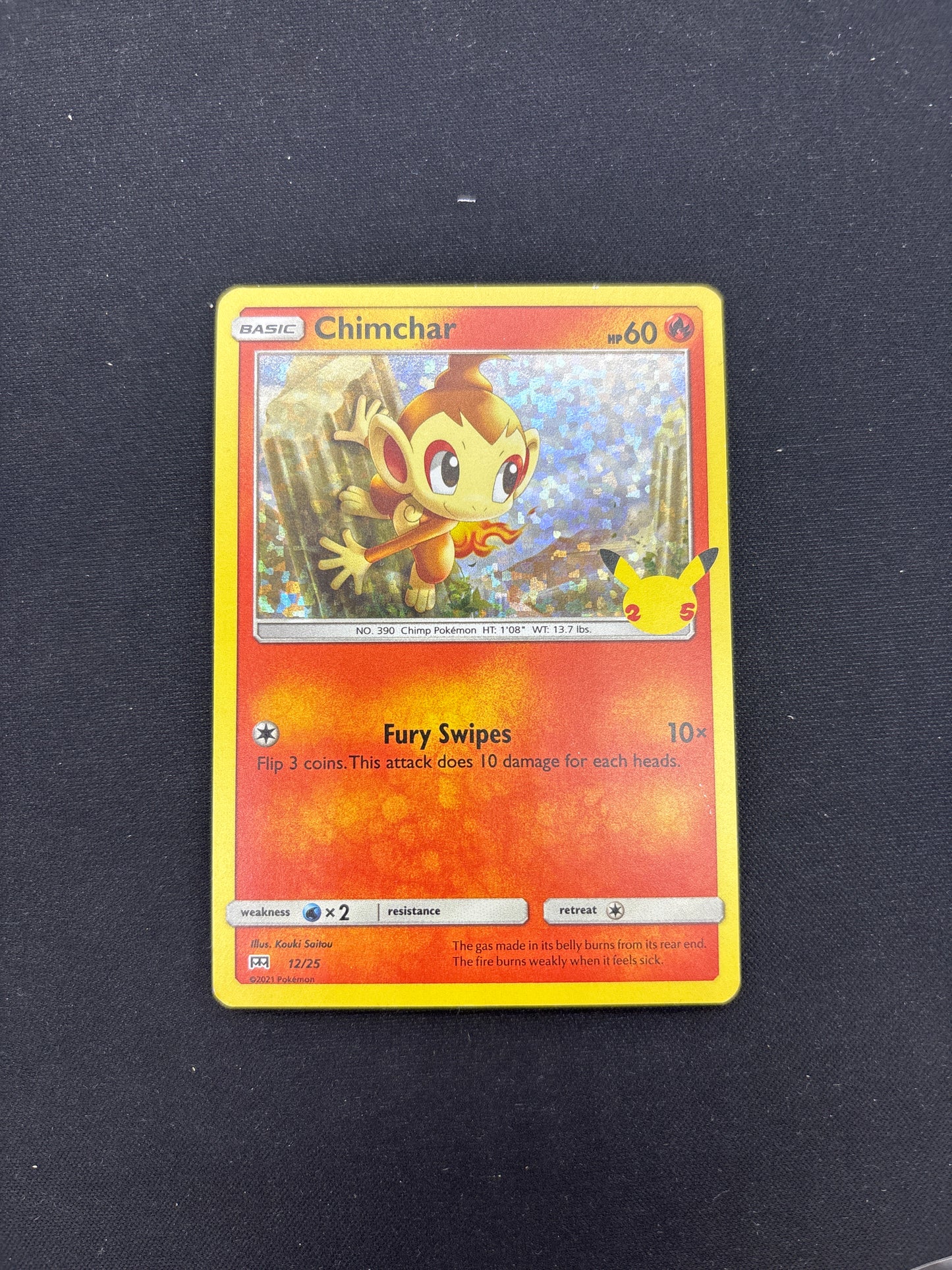 Auction Lot 345: Pokemon Cards Chimchar Holo Celebrations Conditions Vary