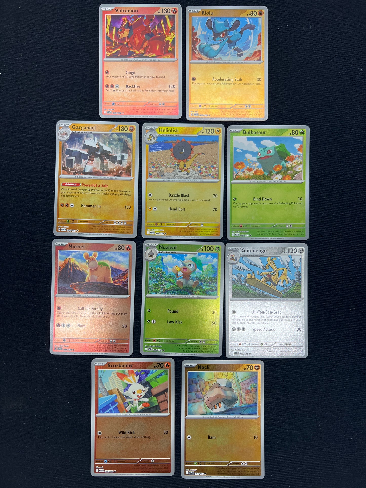 Auction Lot 479: Pokemon Cards Lot of 10 Assorted Reverse Holos Mega Evolutions Conditions Vary