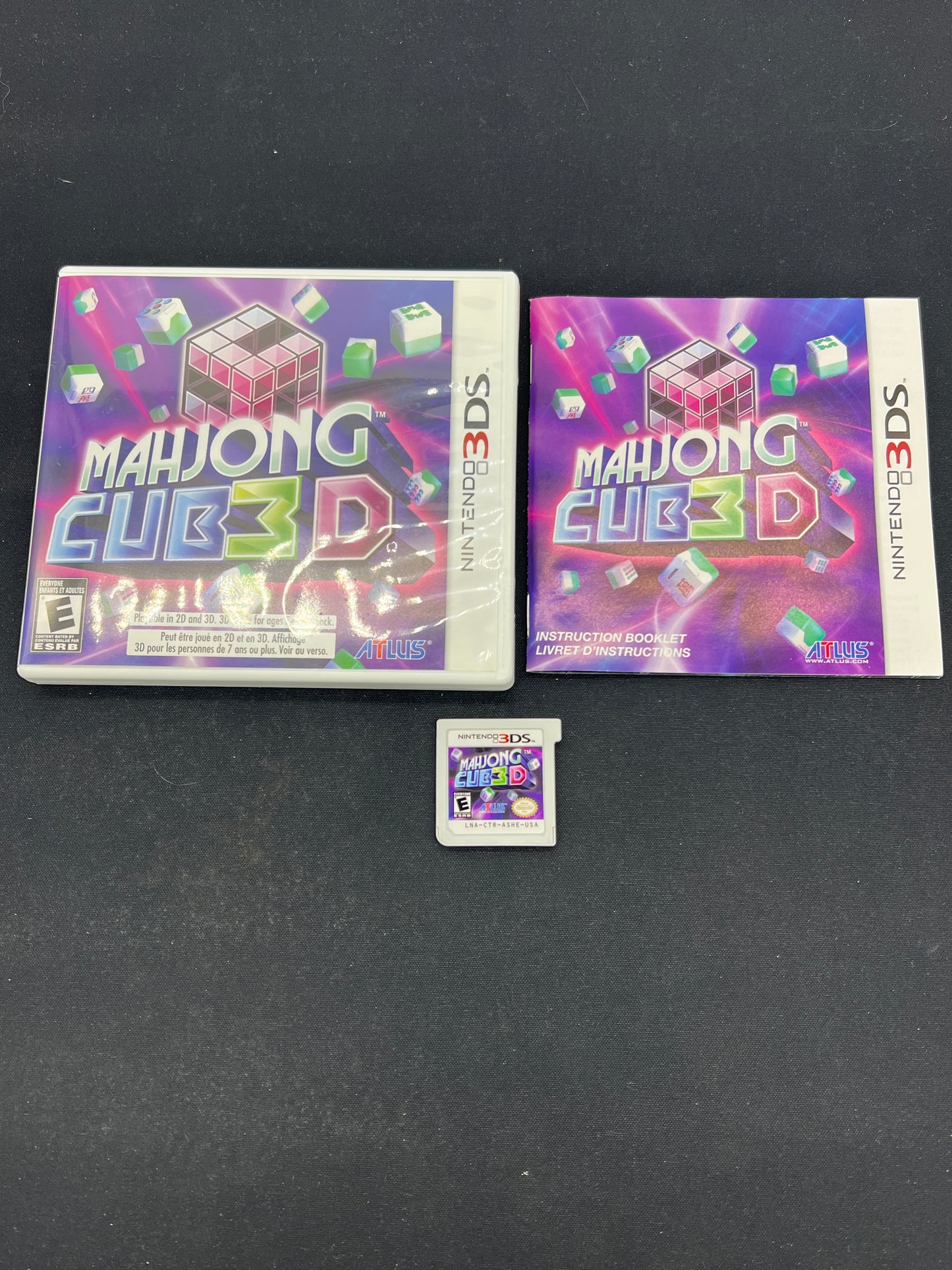 Auction Lot 76: Nintendo 3DS Video Game Mahjong Club 3D CIB